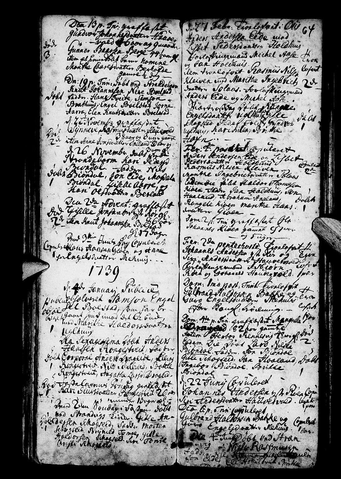 Os sokneprestembete, AV/SAB-A-99929: Parish register (official) no. A 3, 1669-1760, p. 64