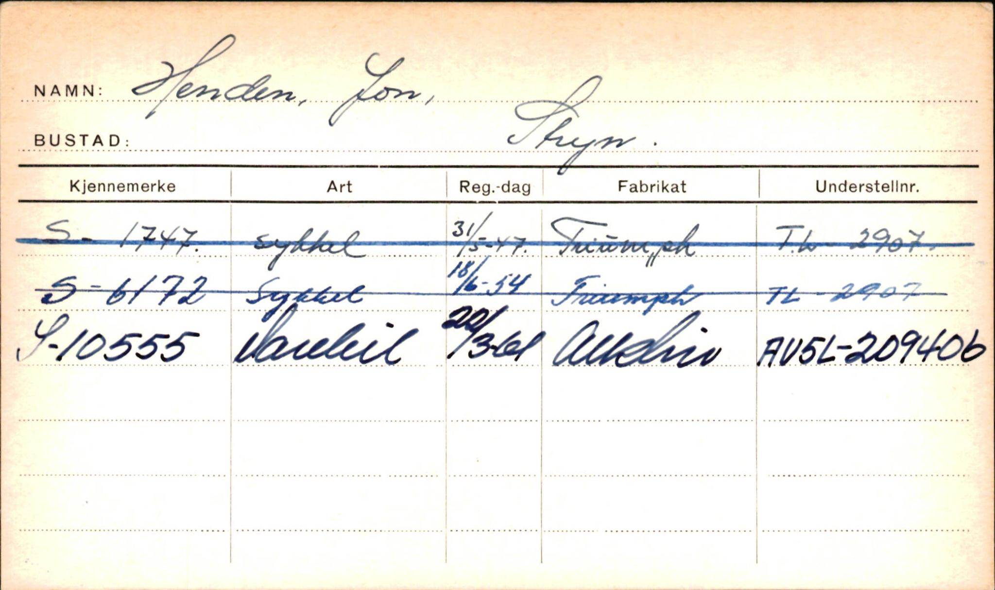 Statens vegvesen, Sogn og Fjordane vegkontor, SAB/A-5301/4/F/L0001A: Eigarregister Fjordane til 1.6.1961, 1930-1961, p. 384