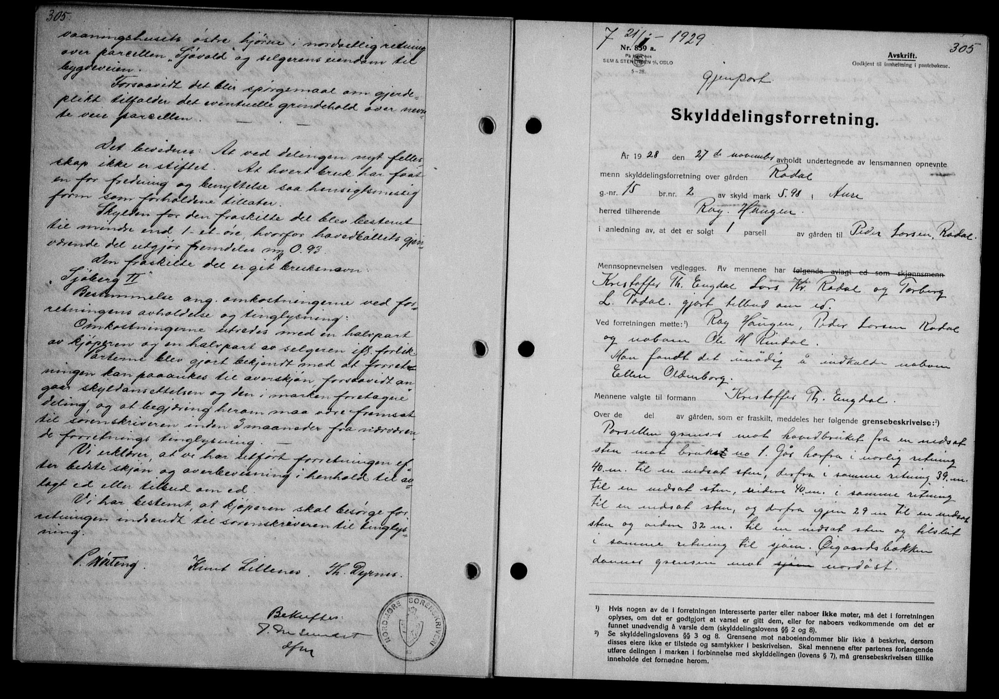 Nordmøre sorenskriveri, AV/SAT-A-4132/1/2/2Ca/L0065: Mortgage book no. 55, 1928-1929, Deed date: 21.01.1929