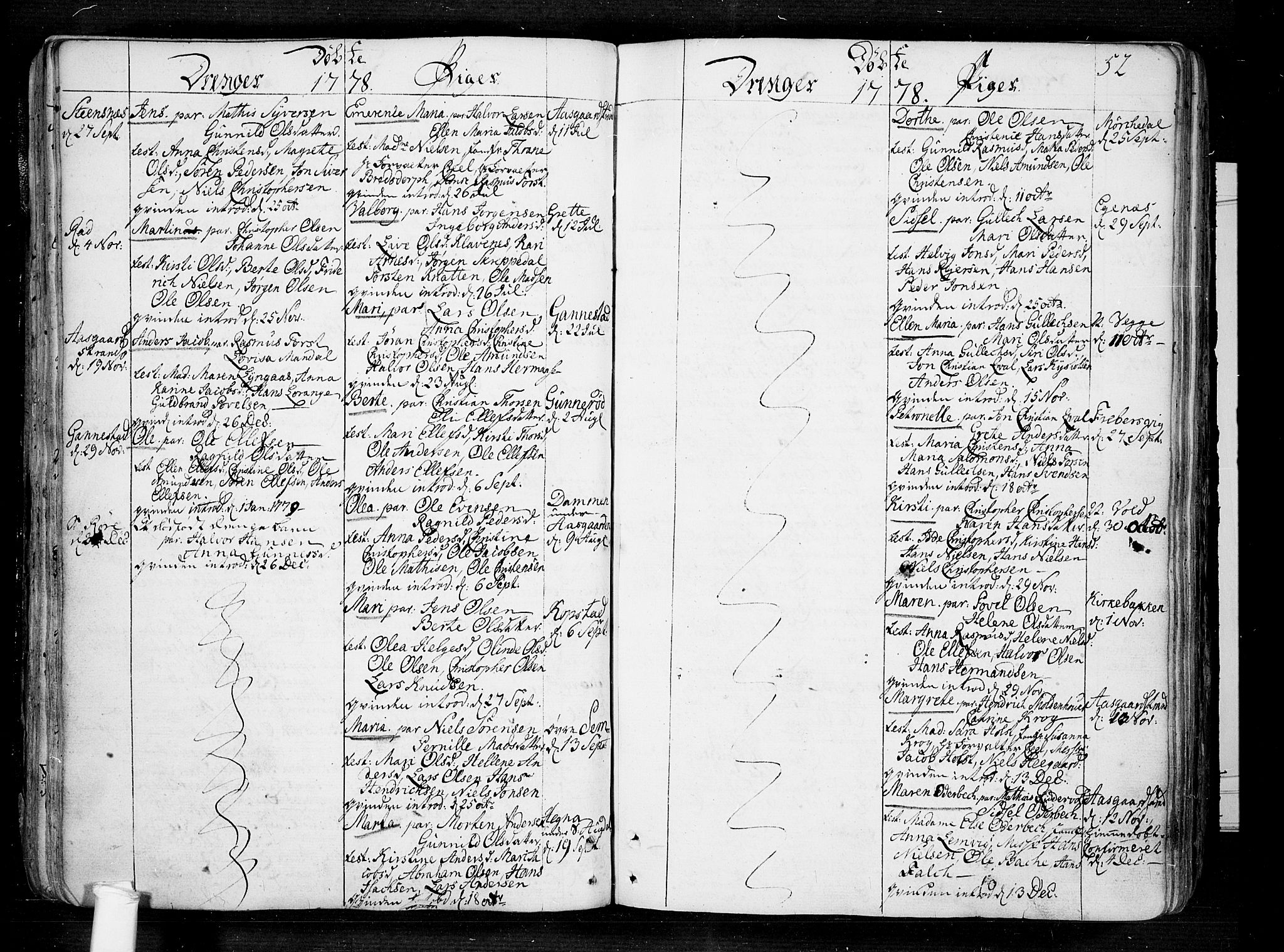 Borre kirkebøker, SAKO/A-338/F/Fa/L0002: Parish register (official) no. I 2, 1752-1806, p. 52