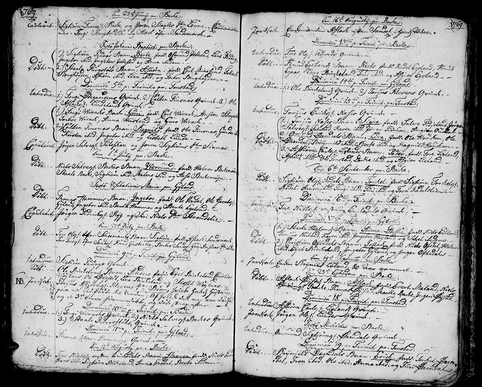 Bakke sokneprestkontor, SAK/1111-0002/F/Fa/Faa/L0001: Parish register (official) no. A 1, 1741-1780, p. 179