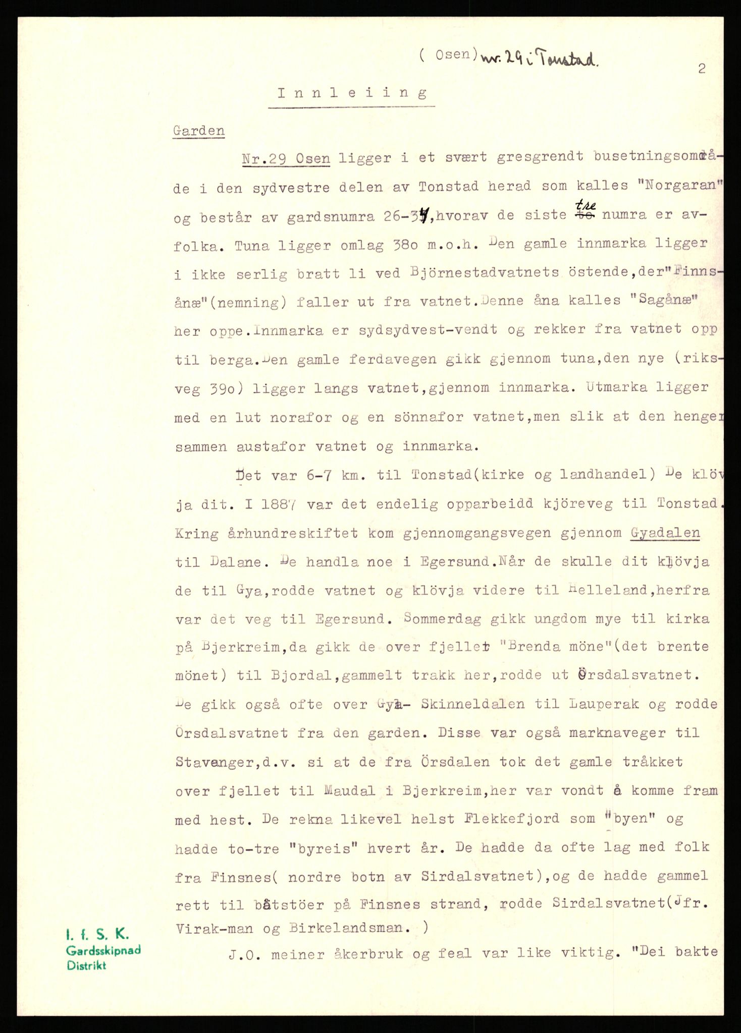 Instituttet for sammenlignende kulturforskning, AV/RA-PA-0424/H/L0169: Eske D159: Manuskripter (1.trykk) distriktsgransking, 1922-1990, p. 611