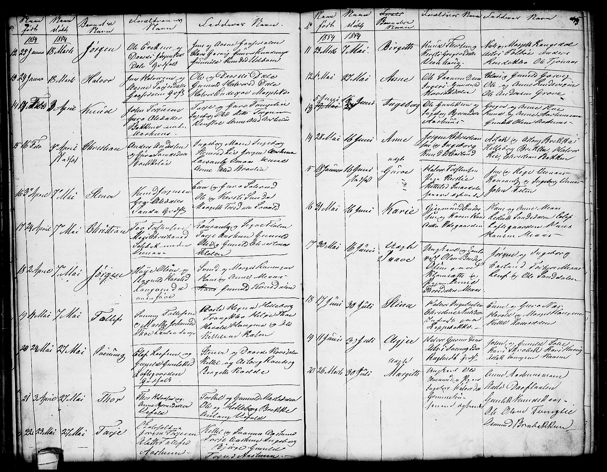 Seljord kirkebøker, SAKO/A-20/G/Ga/L0002: Parish register (copy) no. I 2, 1838-1866, p. 45