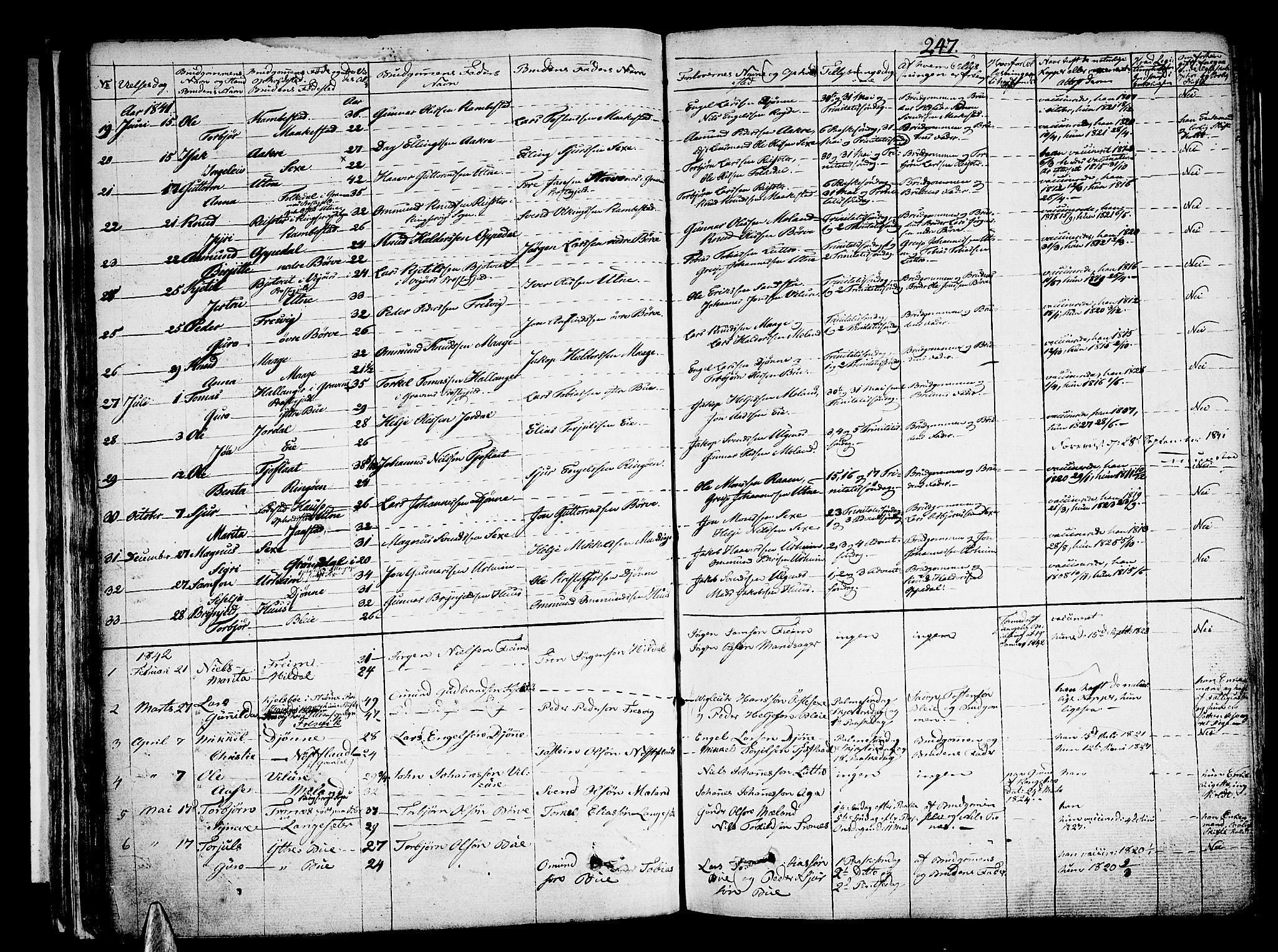 Ullensvang sokneprestembete, SAB/A-78701/H/Haa: Parish register (official) no. A 10, 1825-1853, p. 247