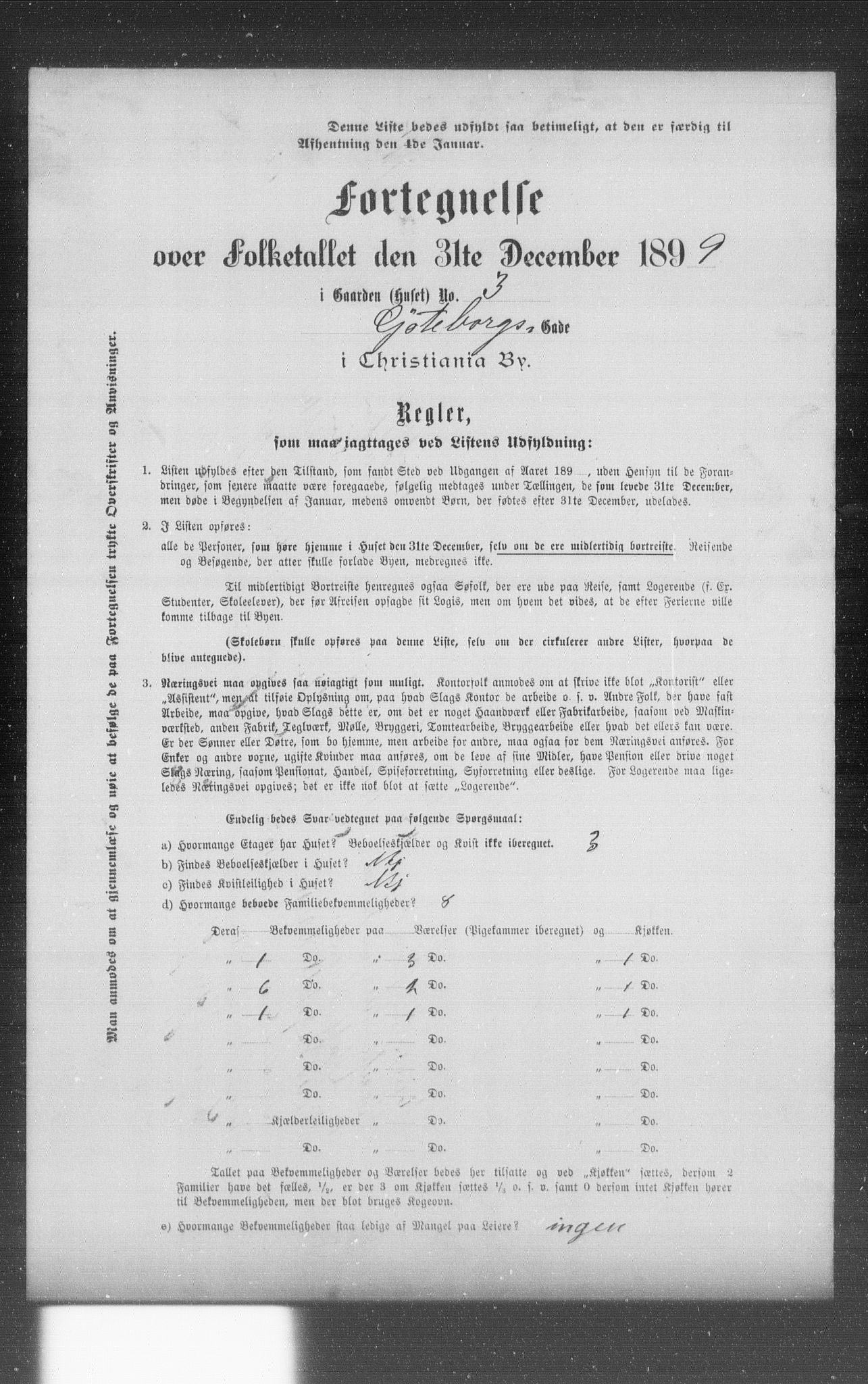 OBA, Municipal Census 1899 for Kristiania, 1899, p. 4431