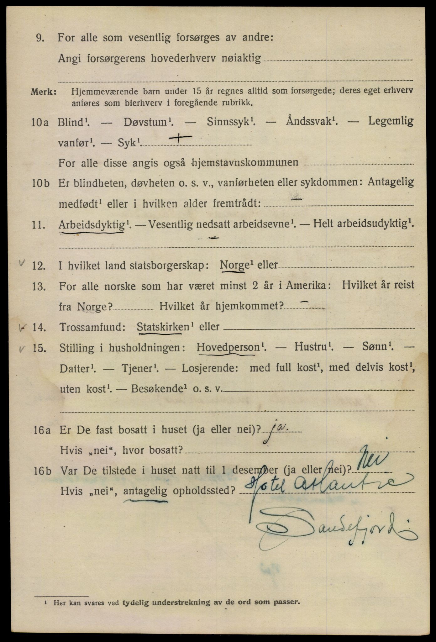 SAO, 1920 census for Kristiania, 1920, p. 247300