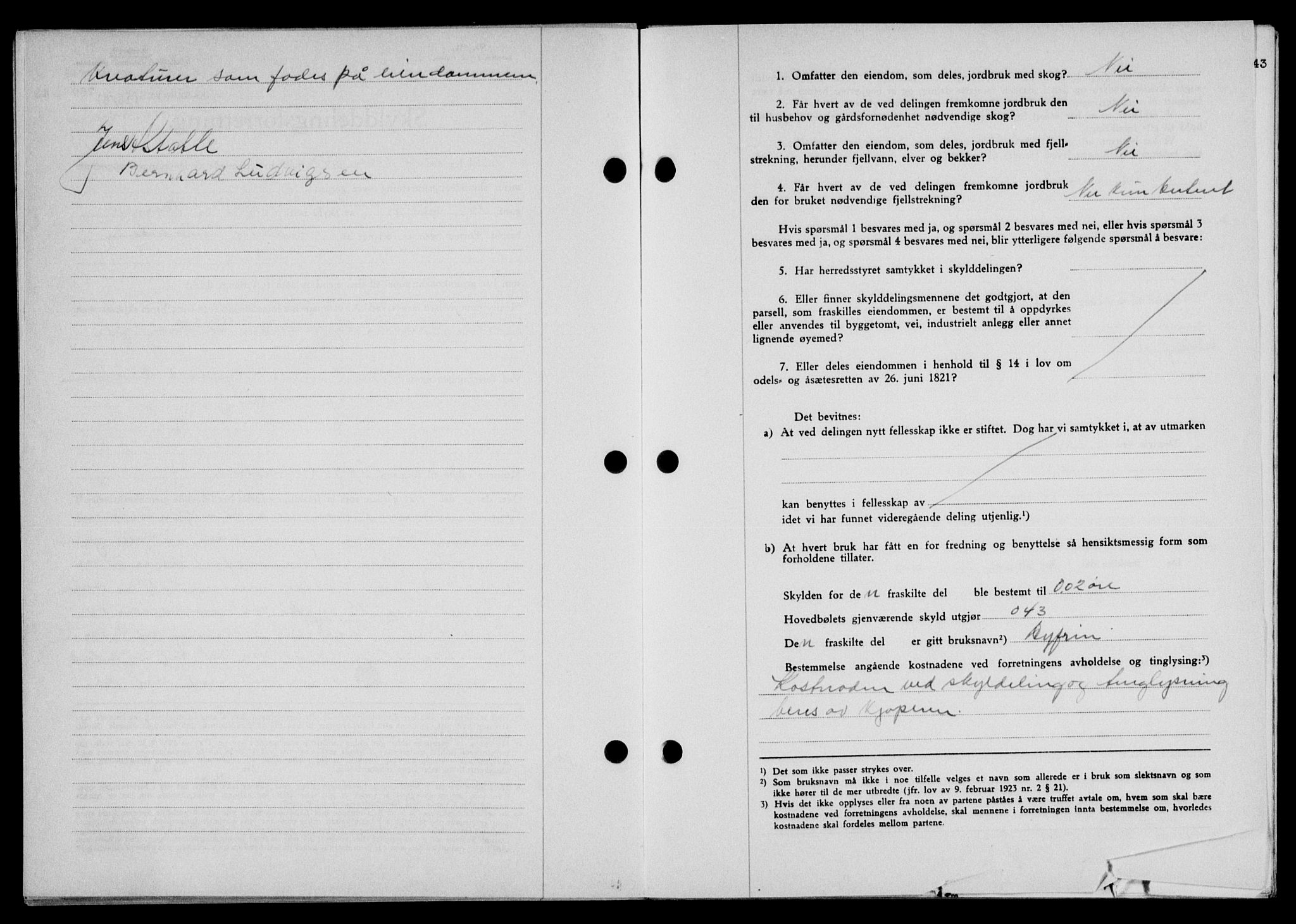 Lofoten sorenskriveri, SAT/A-0017/1/2/2C/L0011a: Mortgage book no. 11a, 1943-1943, Diary no: : 759/1943