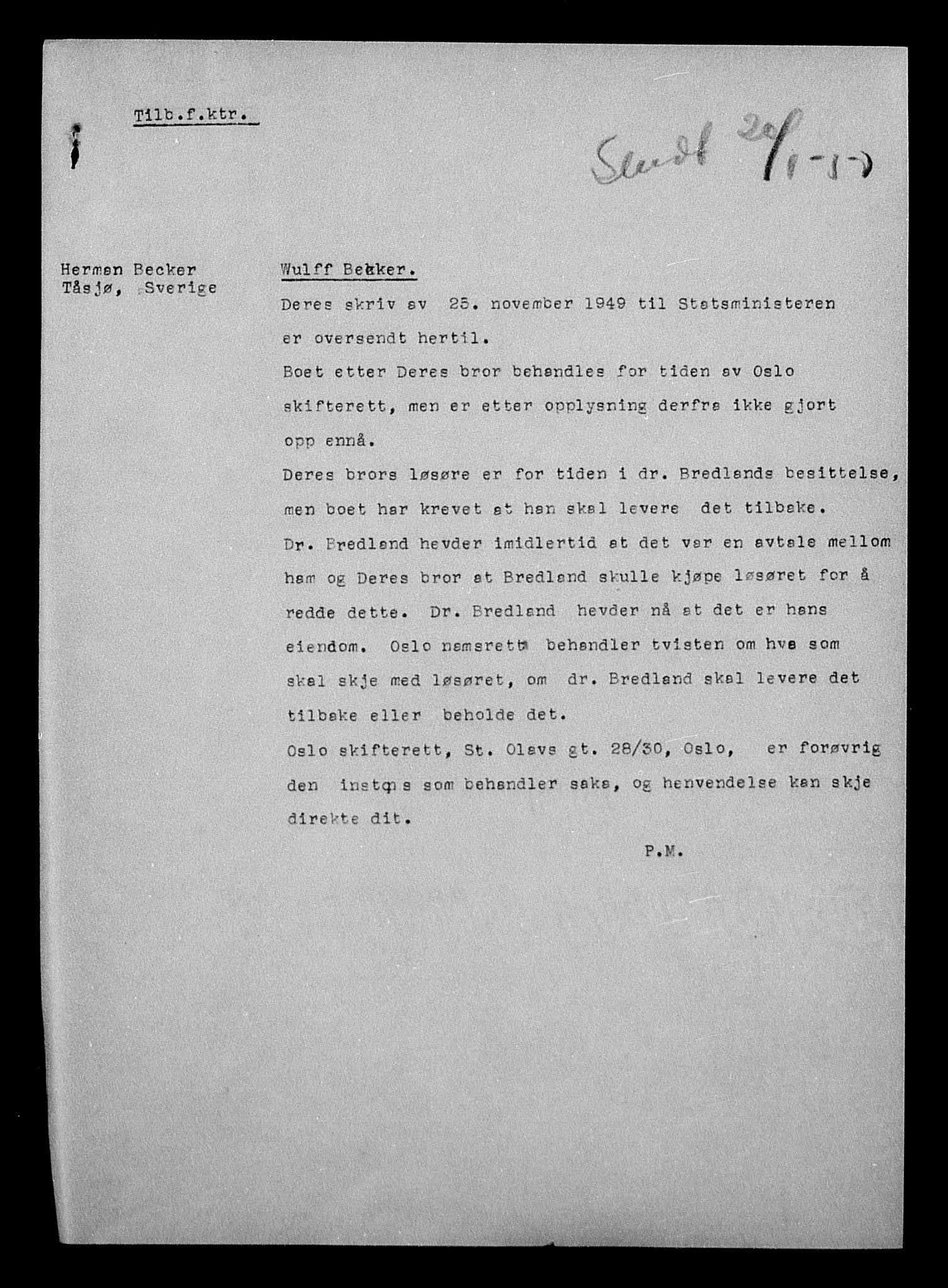 Justisdepartementet, Tilbakeføringskontoret for inndratte formuer, AV/RA-S-1564/H/Hc/Hcc/L0919: --, 1945-1947, p. 394