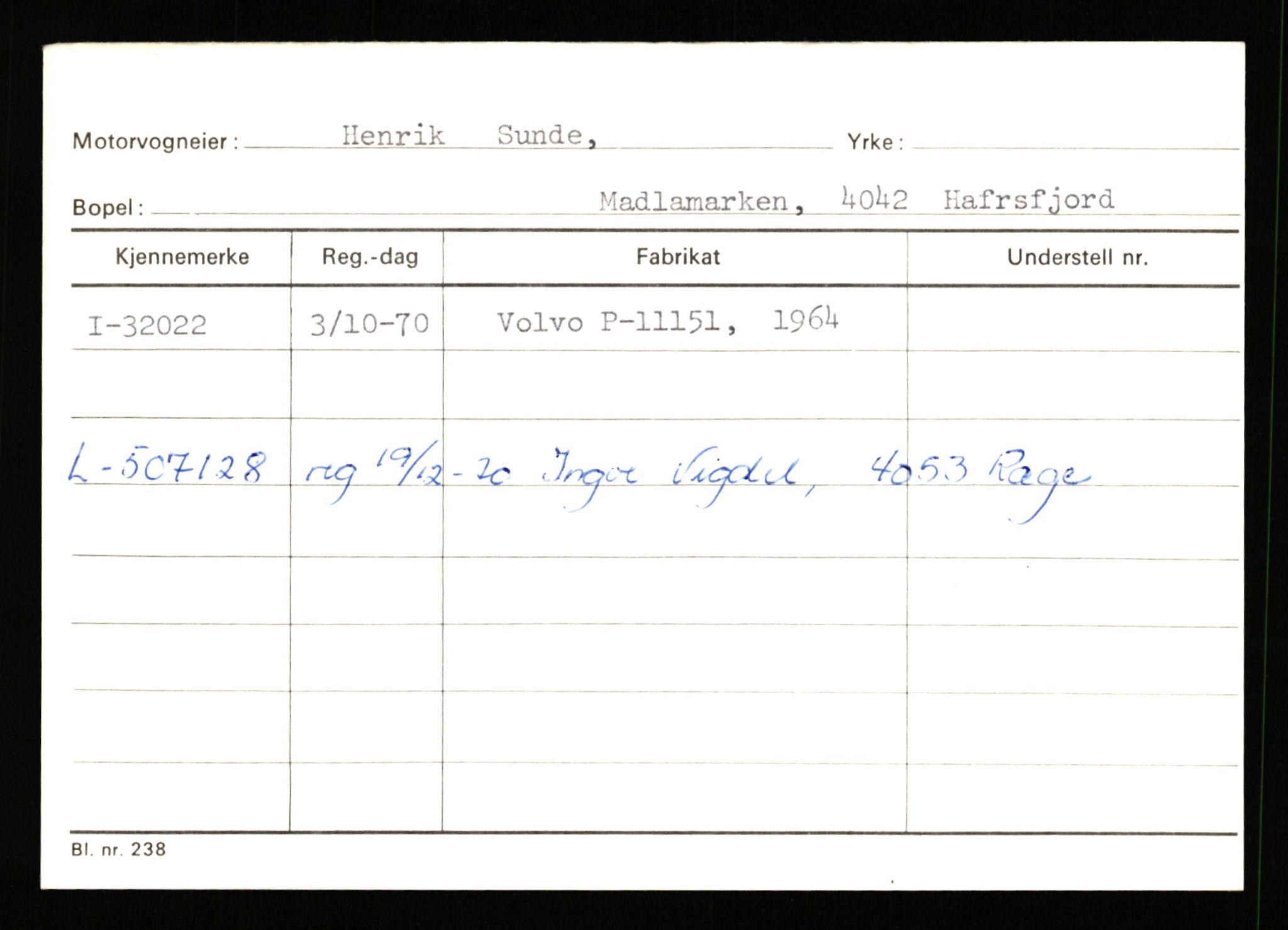 Stavanger trafikkstasjon, AV/SAST-A-101942/0/G/L0005: Registreringsnummer: 23000 - 34245, 1930-1971, p. 2768