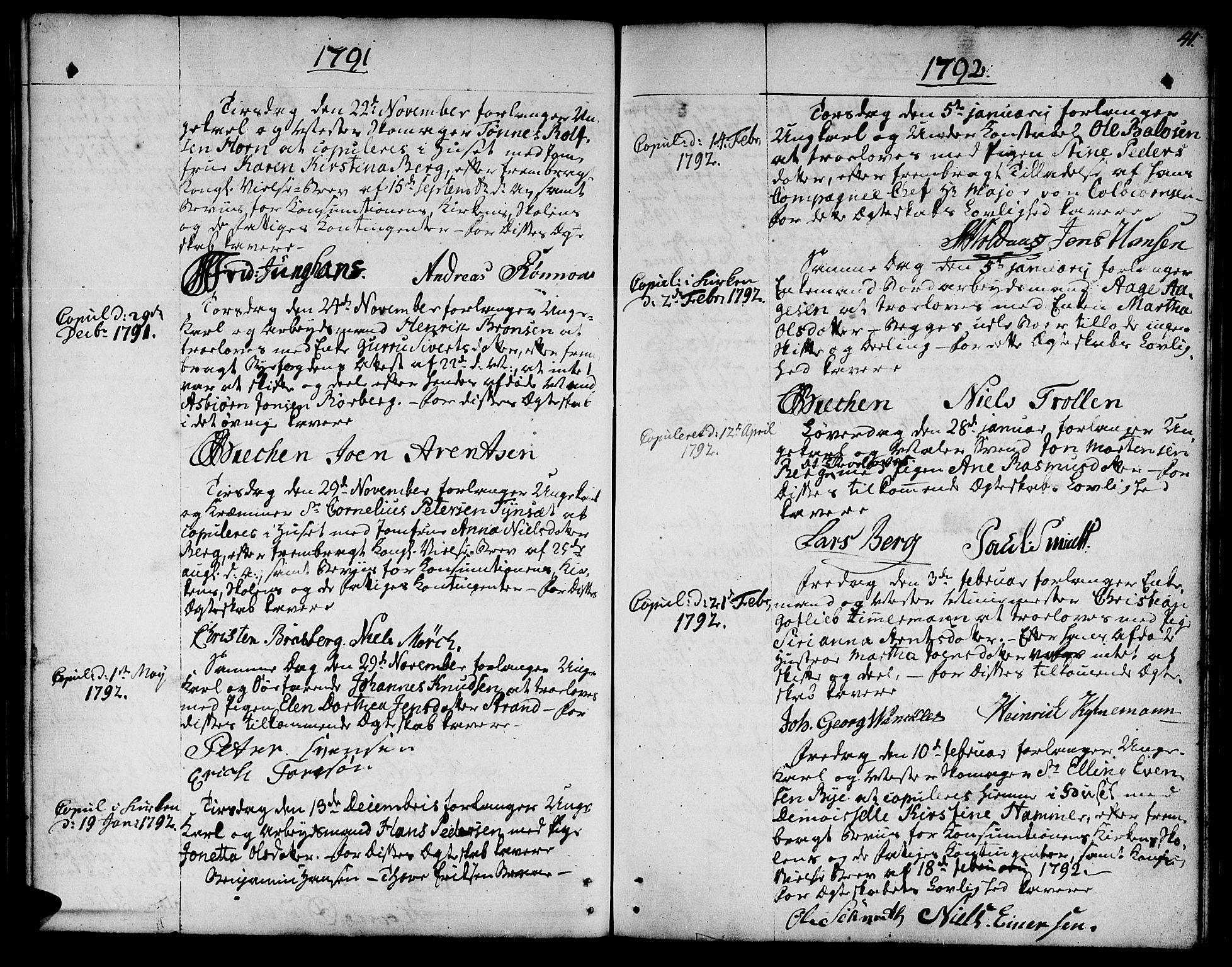 Ministerialprotokoller, klokkerbøker og fødselsregistre - Sør-Trøndelag, SAT/A-1456/601/L0041: Parish register (official) no. 601A09, 1784-1801, p. 41