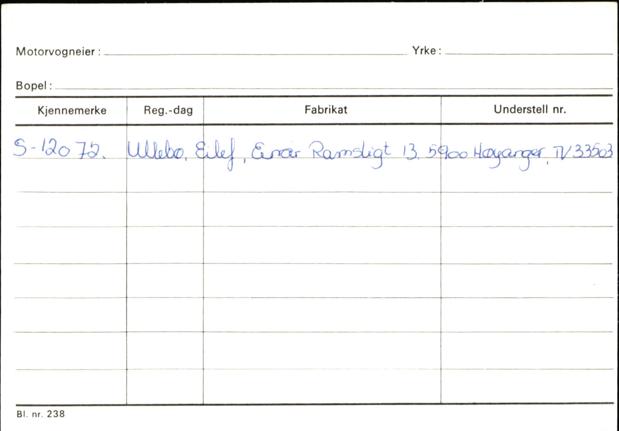 Statens vegvesen, Sogn og Fjordane vegkontor, AV/SAB-A-5301/4/F/L0131: Eigarregister Høyanger P-Å. Stryn S-Å, 1945-1975, p. 222