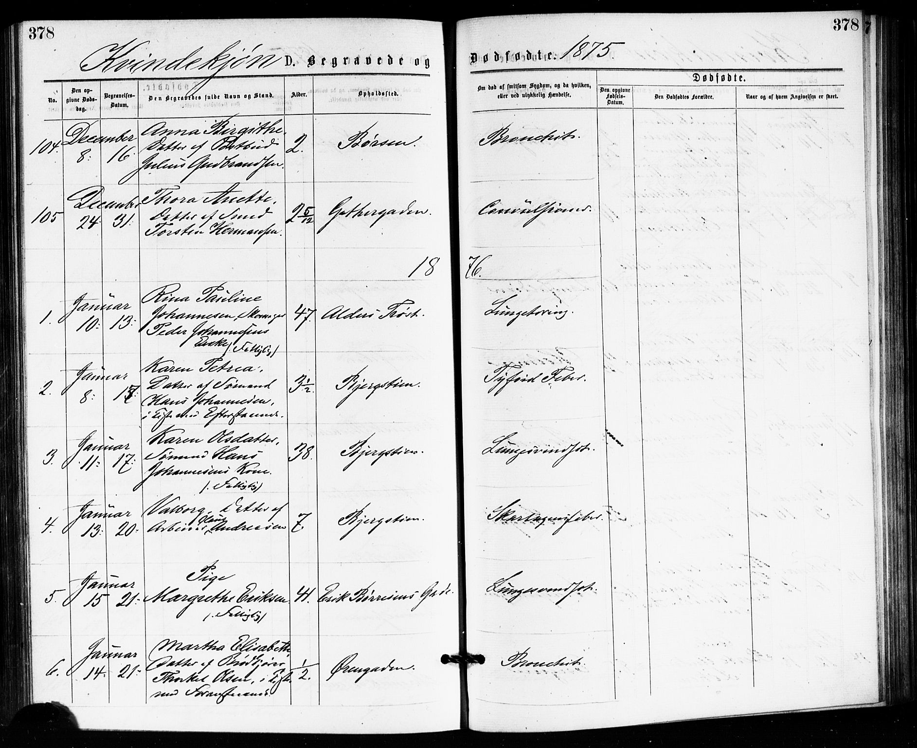 Bragernes kirkebøker, SAKO/A-6/F/Fb/L0005: Parish register (official) no. II 5, 1875-1877, p. 378