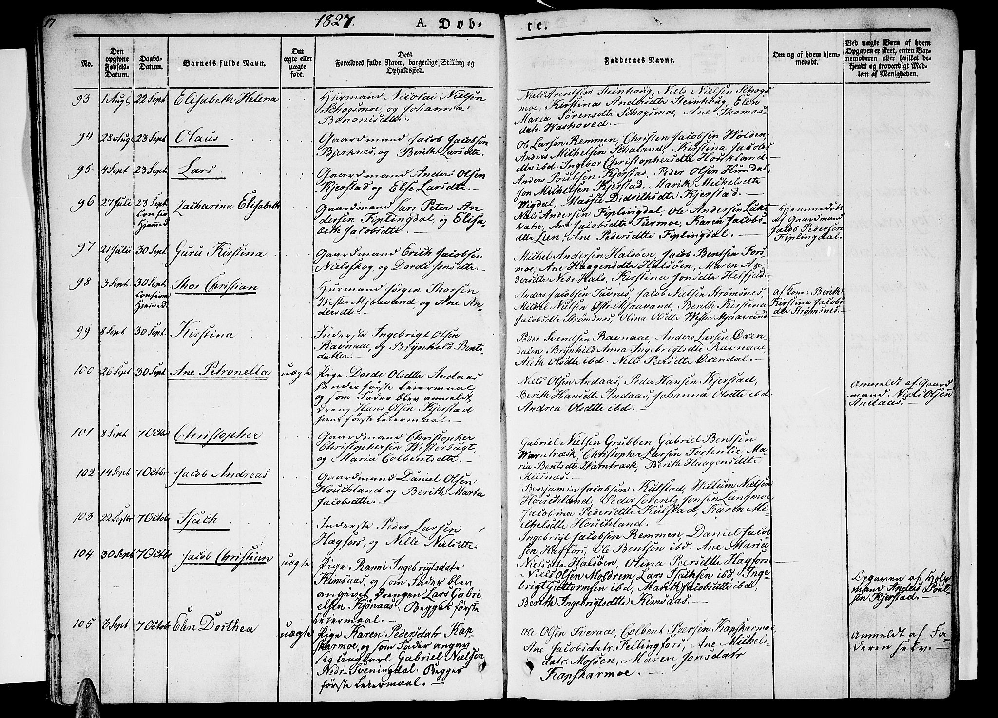 Ministerialprotokoller, klokkerbøker og fødselsregistre - Nordland, AV/SAT-A-1459/820/L0289: Parish register (official) no. 820A10, 1826-1845, p. 17