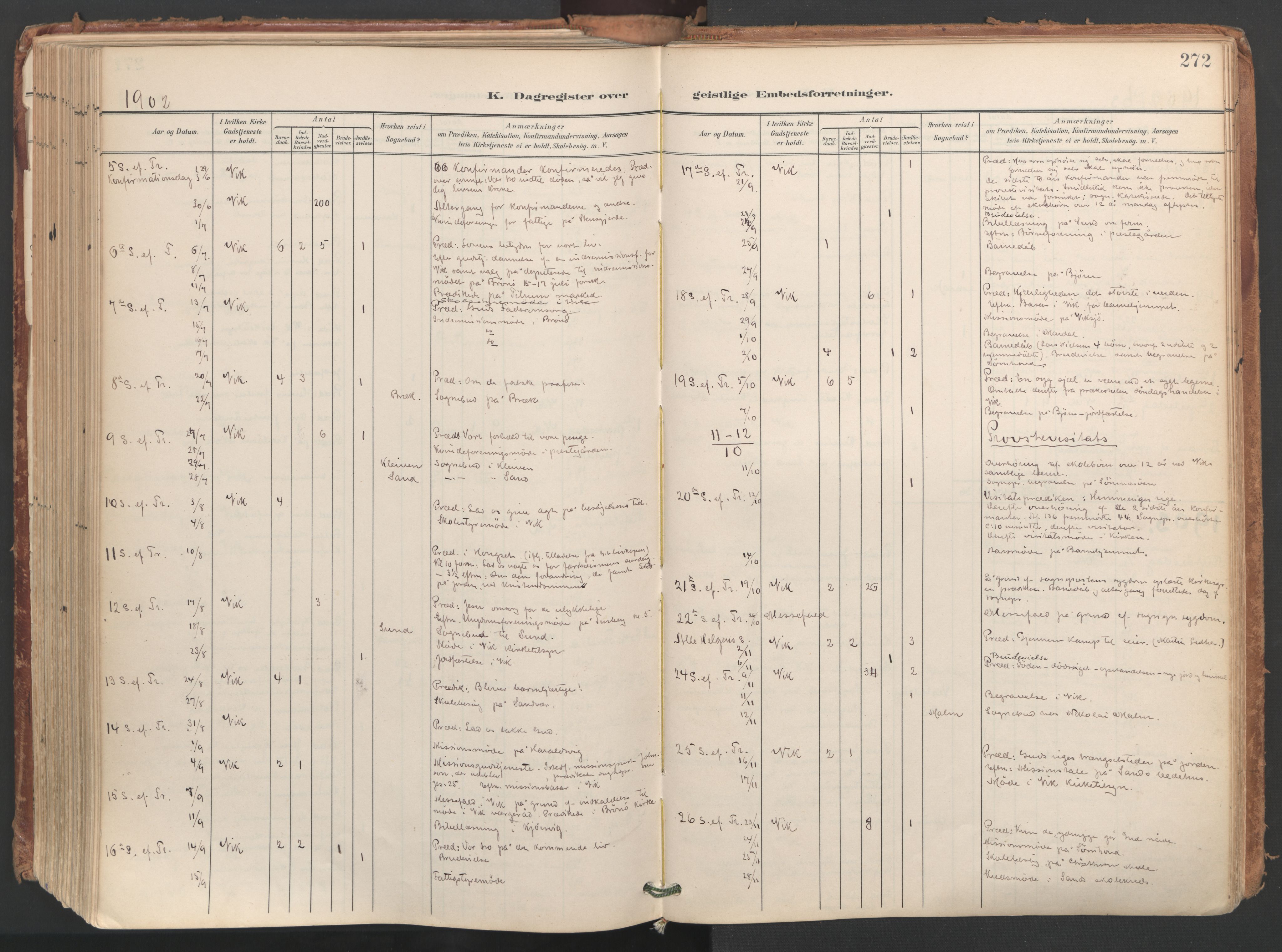 Ministerialprotokoller, klokkerbøker og fødselsregistre - Nordland, AV/SAT-A-1459/812/L0180: Parish register (official) no. 812A09, 1901-1915, p. 272