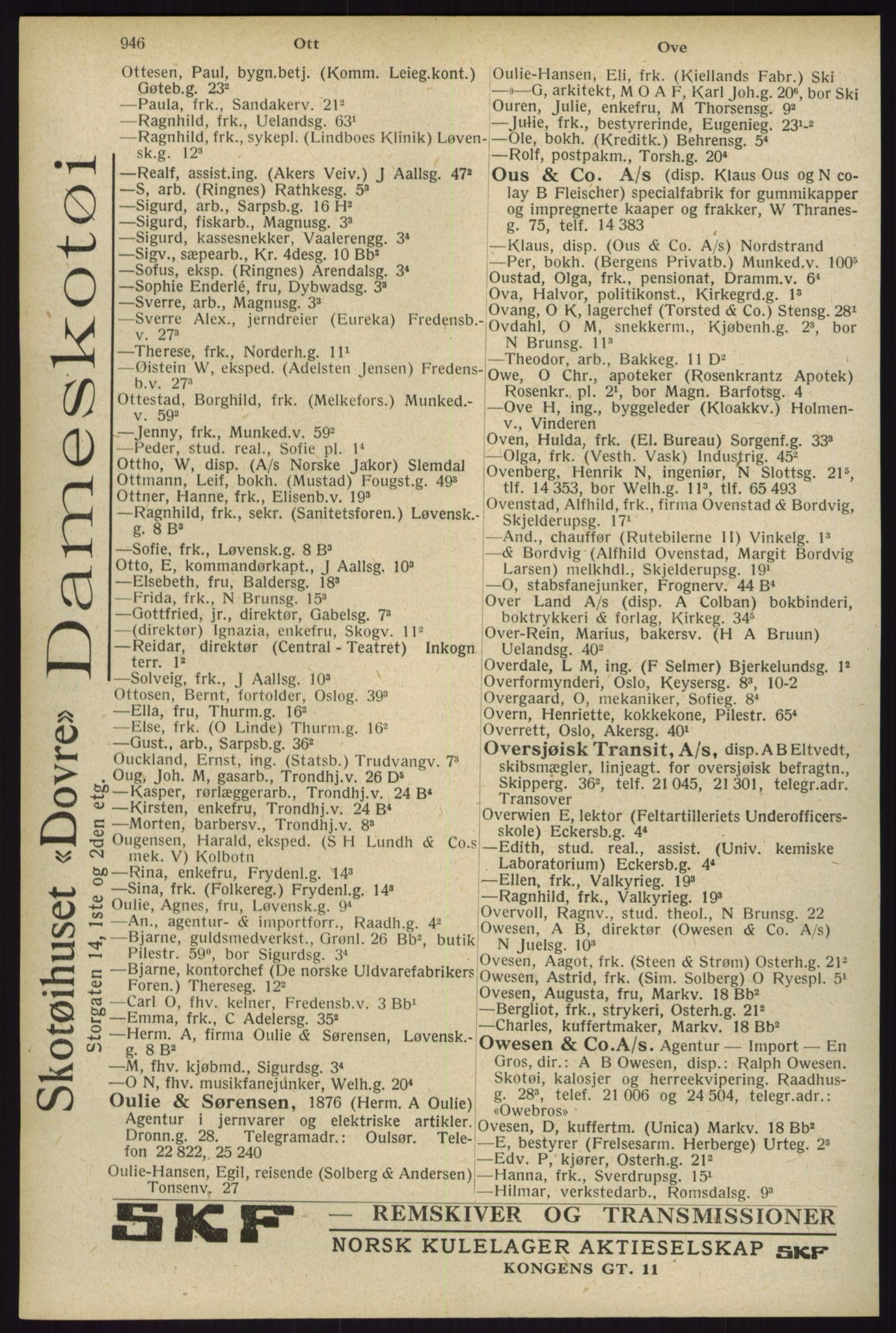 Kristiania/Oslo adressebok, PUBL/-, 1929, p. 946