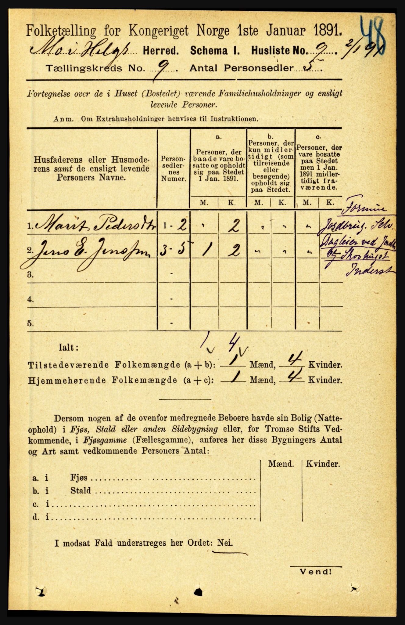 RA, 1891 census for 1833 Mo, 1891, p. 3571