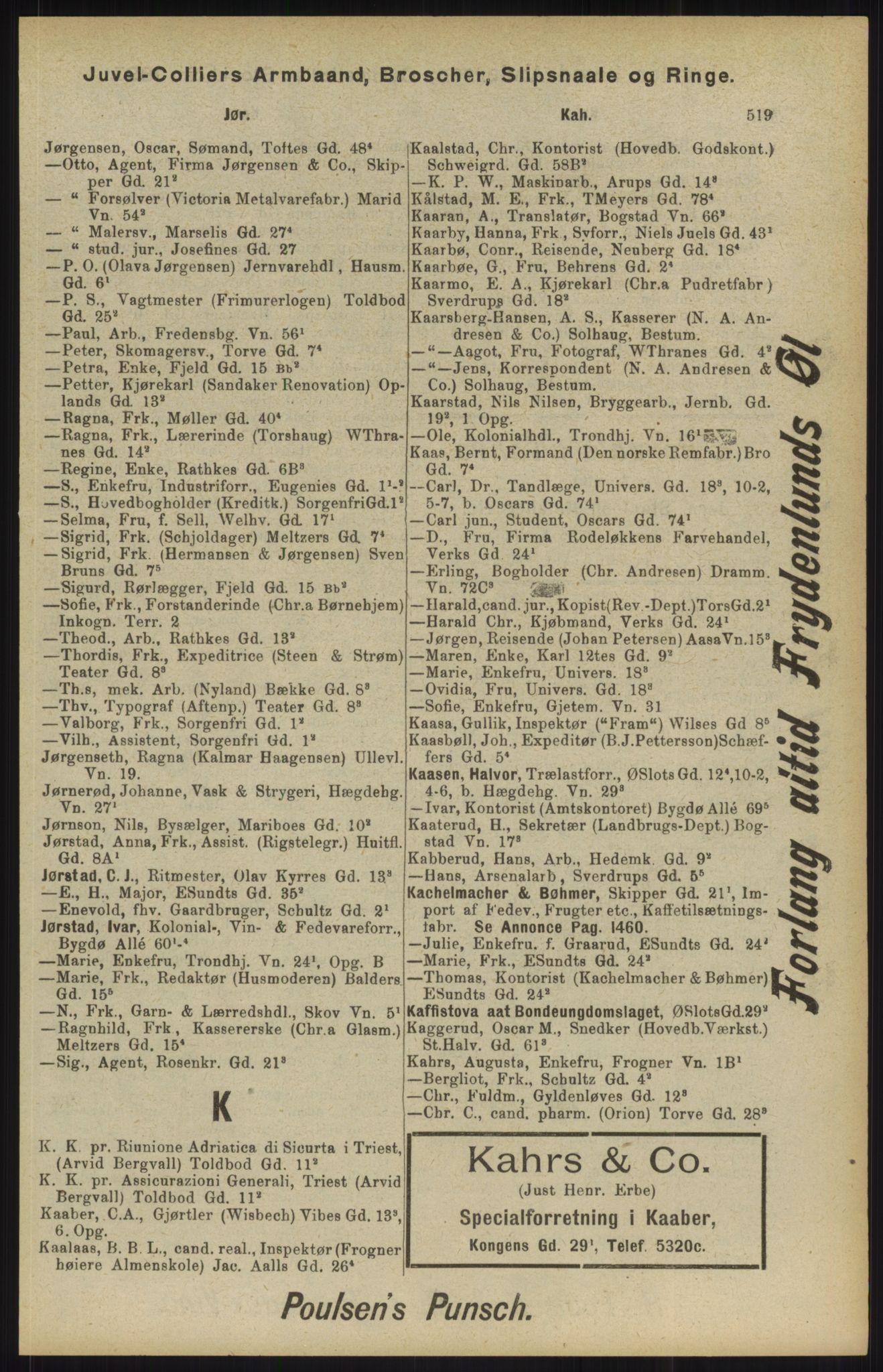 Kristiania/Oslo adressebok, PUBL/-, 1904, p. 519