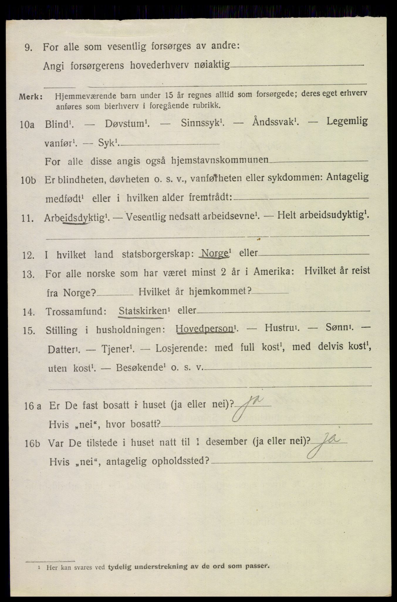 SAH, 1920 census for Gran, 1920, p. 9928