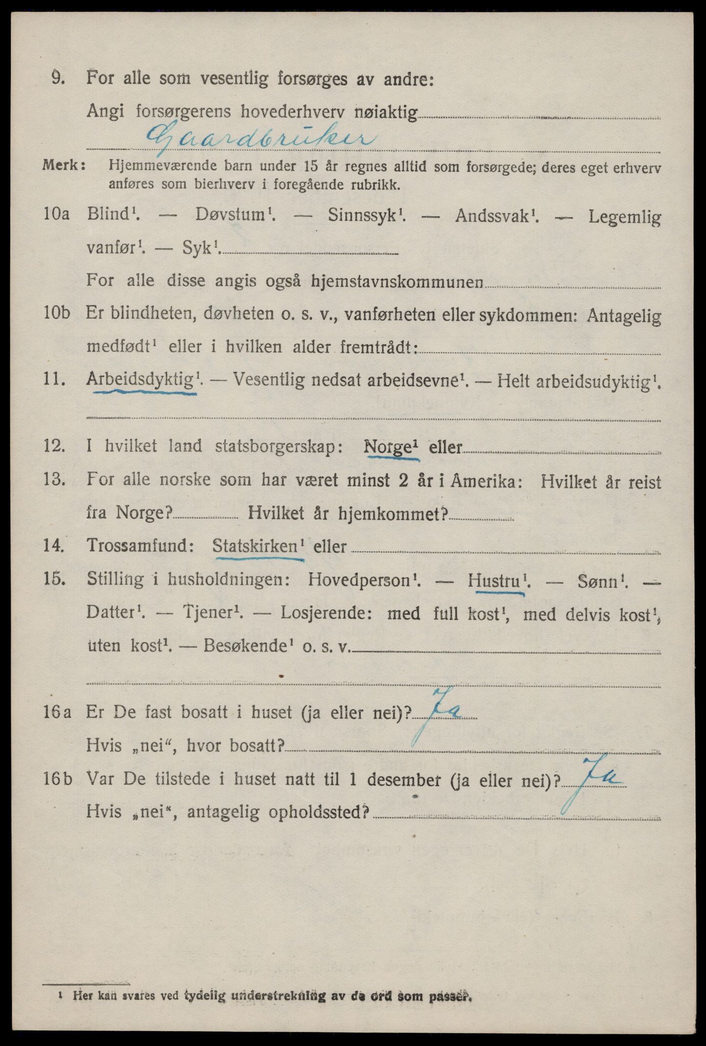 SAST, 1920 census for Skjold, 1920, p. 1701