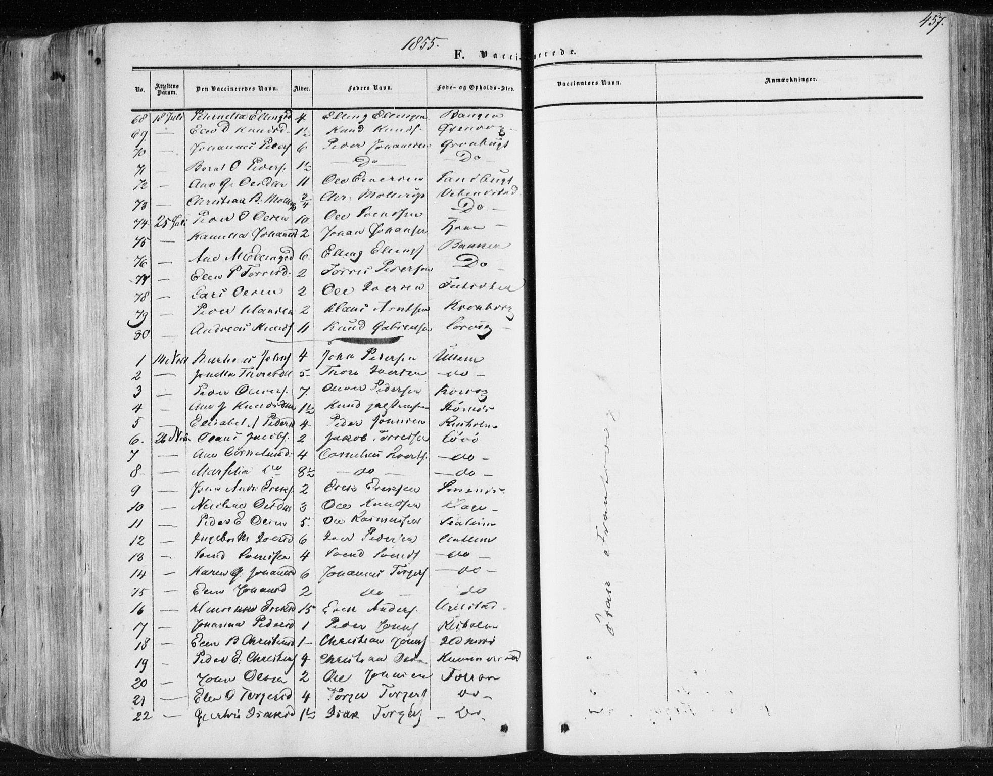 Ministerialprotokoller, klokkerbøker og fødselsregistre - Møre og Romsdal, AV/SAT-A-1454/568/L0804: Parish register (official) no. 568A11, 1854-1868, p. 457