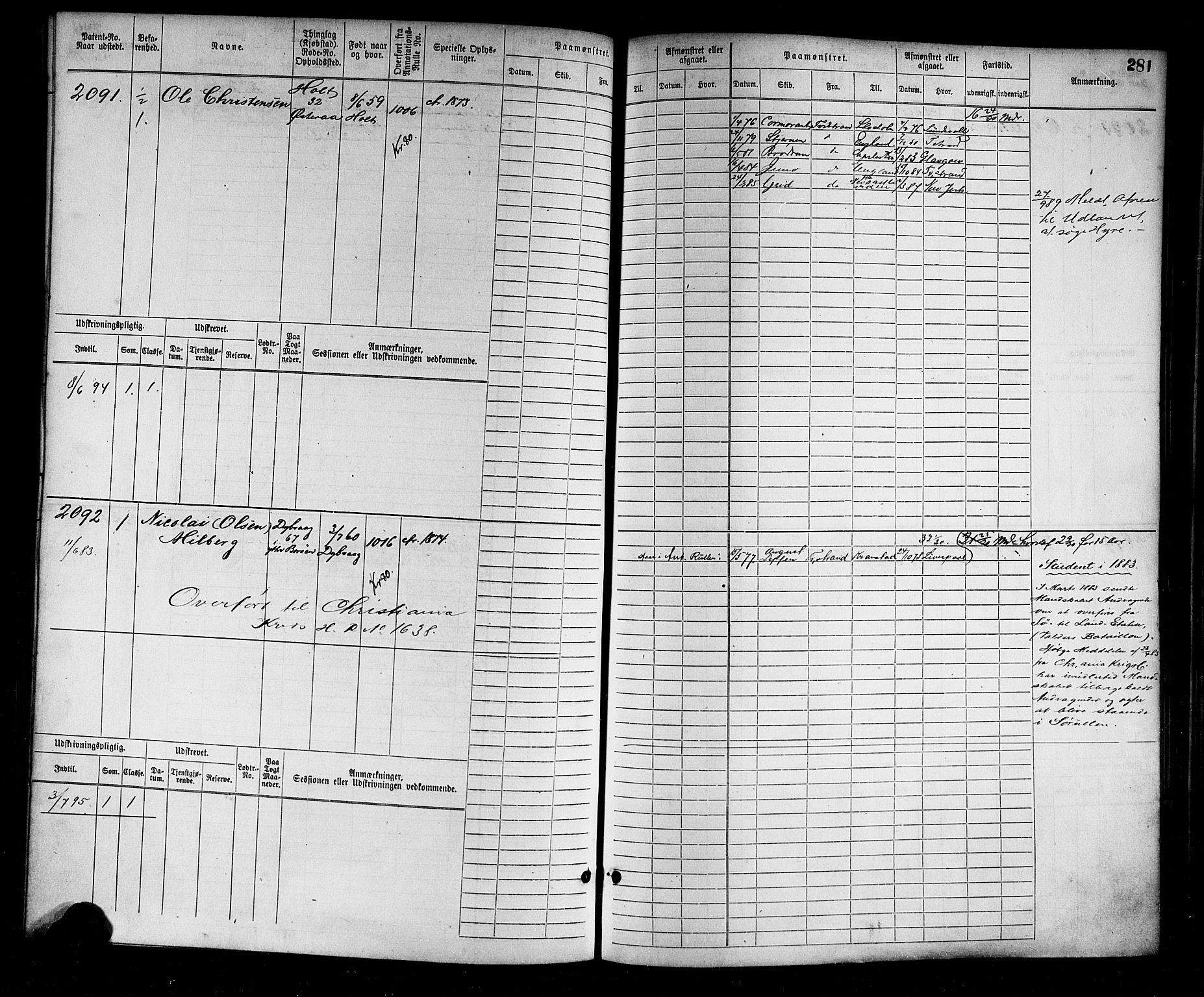 Tvedestrand mønstringskrets, AV/SAK-2031-0011/F/Fb/L0003: Hovedrulle nr 1529-2289, R-4, 1870-1910, p. 287