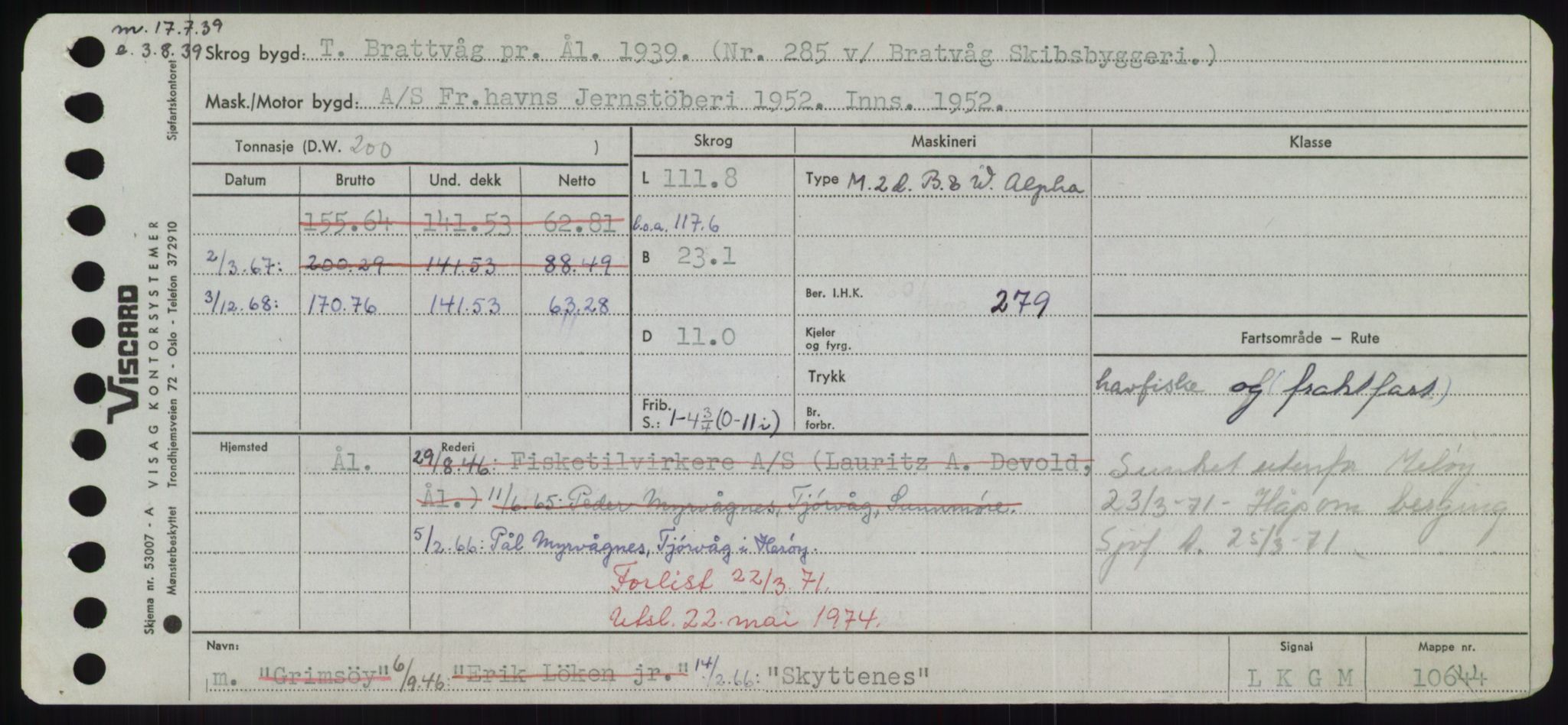 Sjøfartsdirektoratet med forløpere, Skipsmålingen, RA/S-1627/H/Hd/L0034: Fartøy, Sk-Slå, p. 321