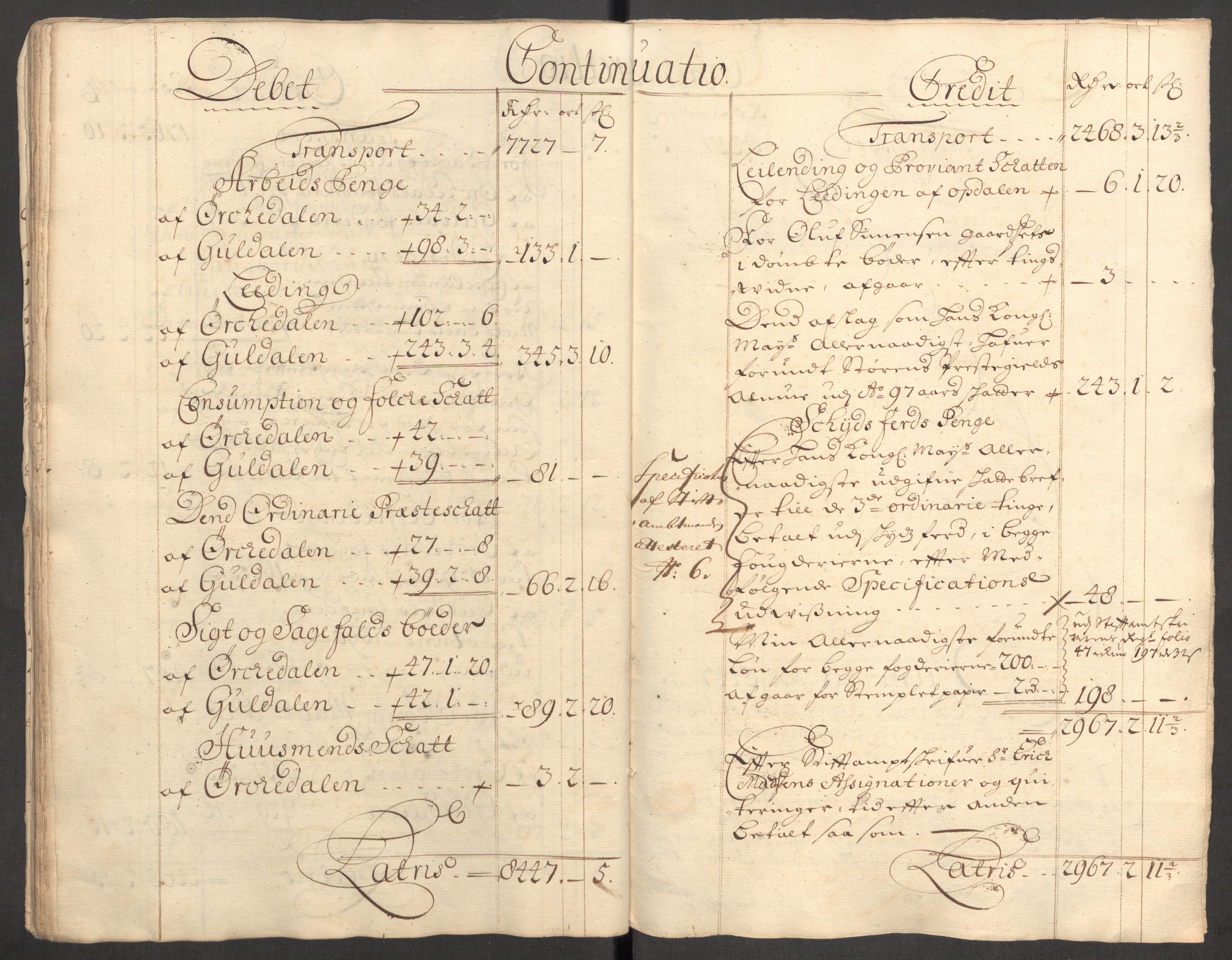Rentekammeret inntil 1814, Reviderte regnskaper, Fogderegnskap, RA/EA-4092/R60/L3947: Fogderegnskap Orkdal og Gauldal, 1697, p. 24