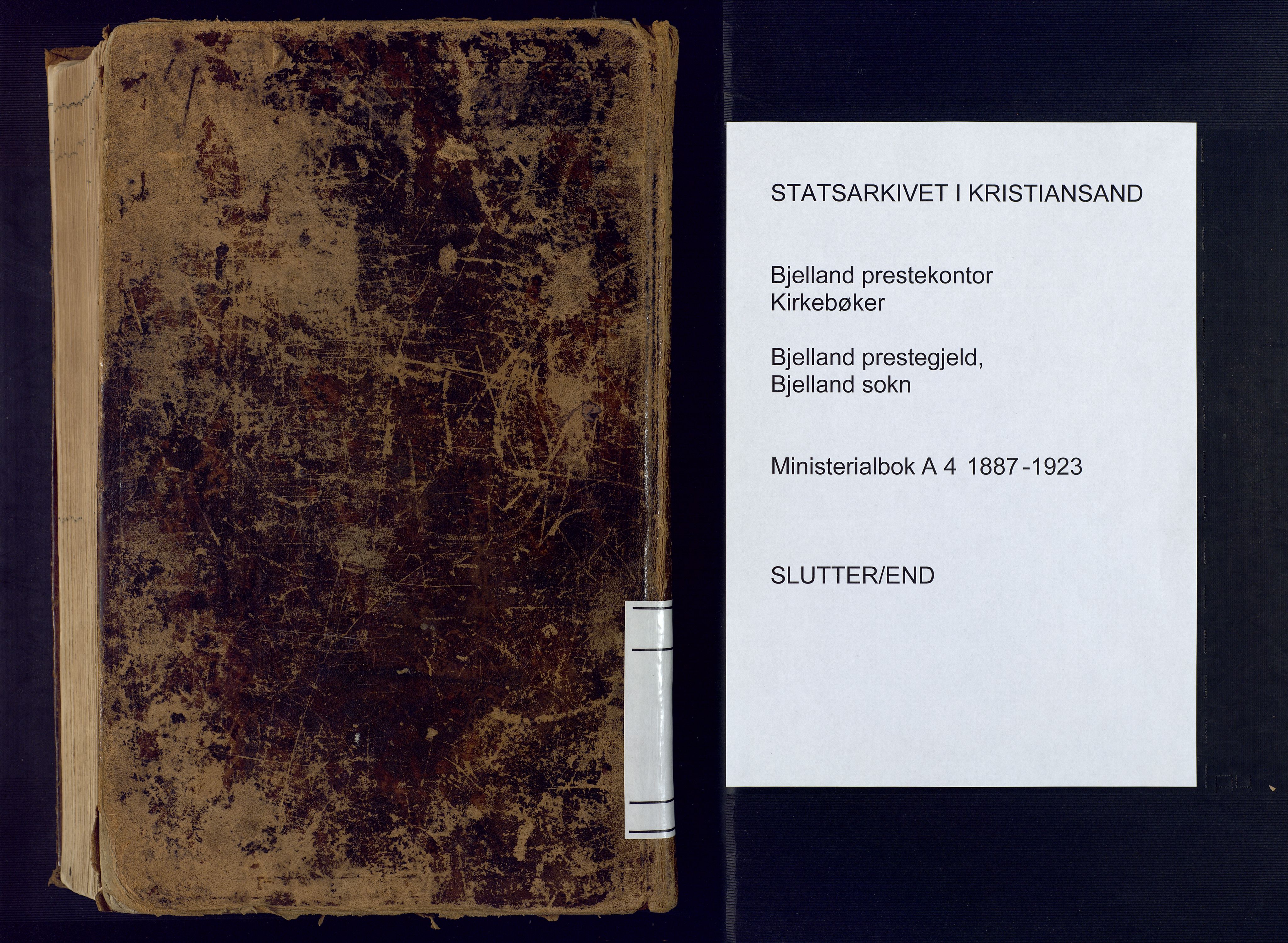 Bjelland sokneprestkontor, AV/SAK-1111-0005/F/Fa/Faa/L0004: Parish register (official) no. A 4, 1887-1923