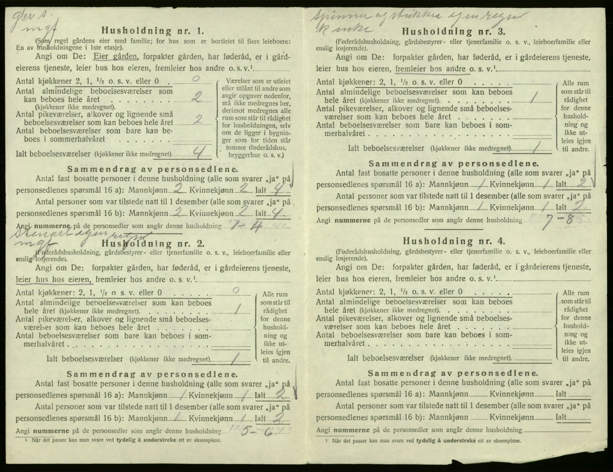 SAB, 1920 census for Hålandsdal, 1920, p. 237