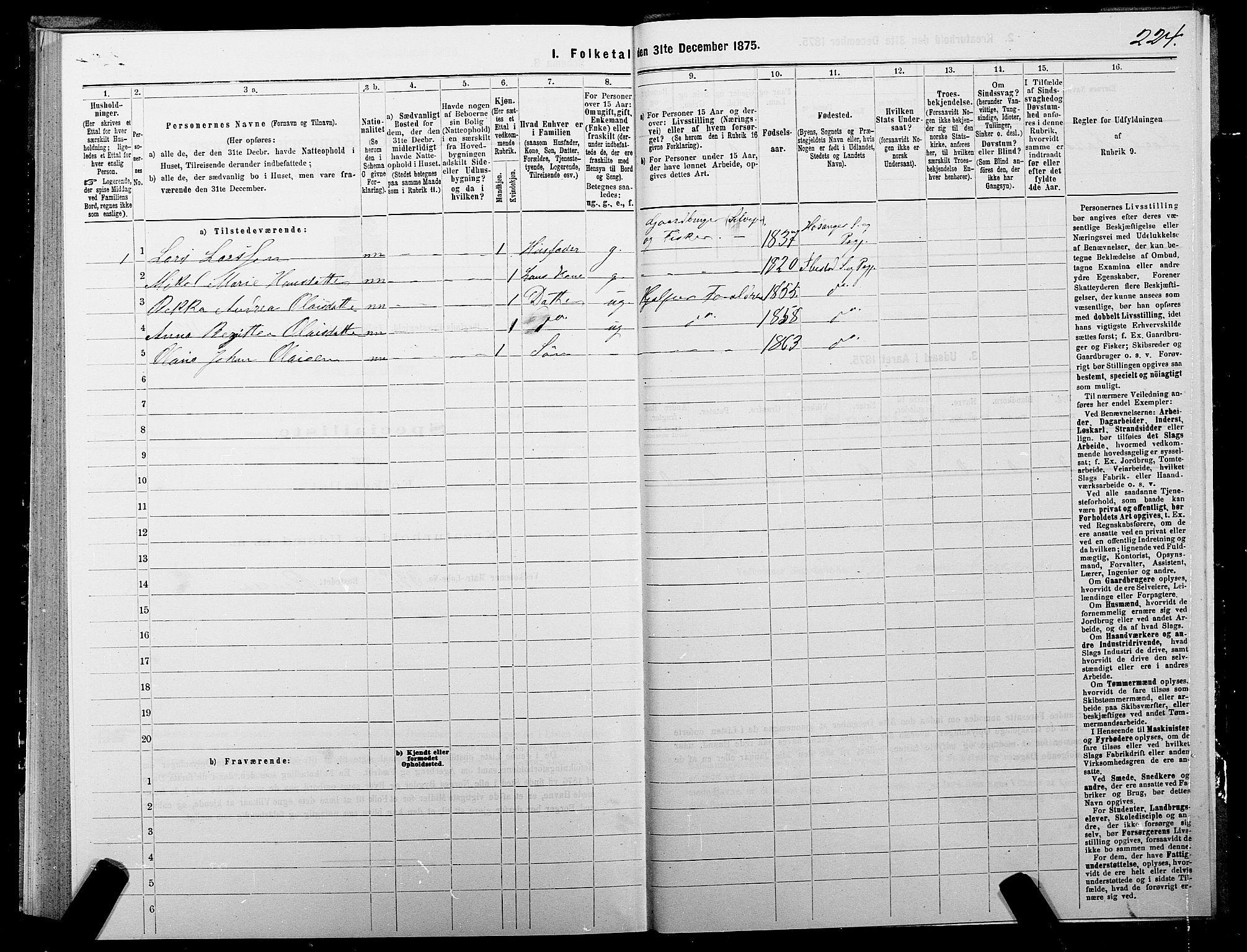 SATØ, 1875 census for 1917P Ibestad, 1875, p. 5224