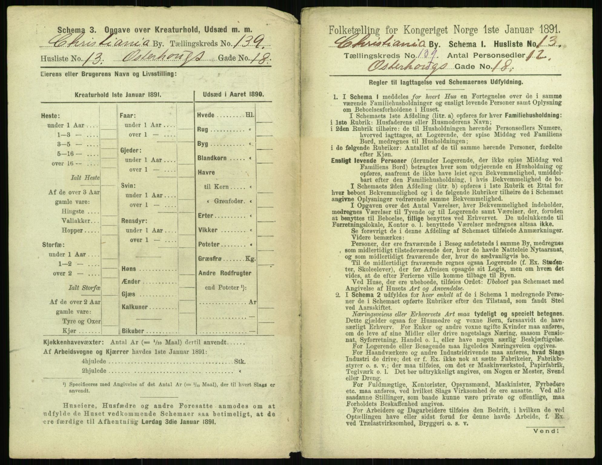 RA, 1891 census for 0301 Kristiania, 1891, p. 77013