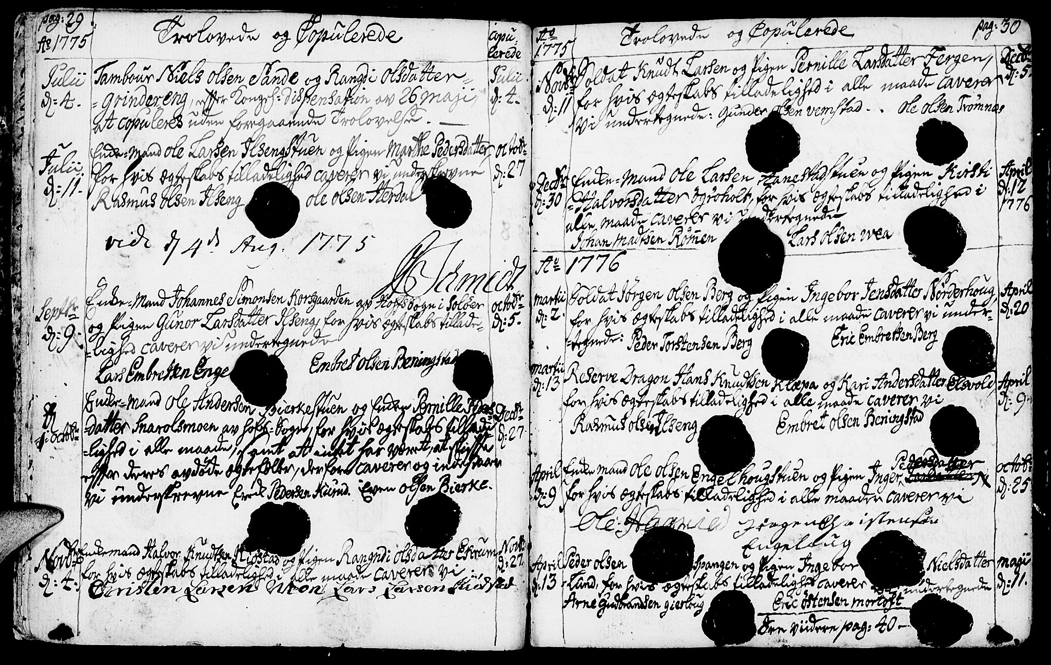 Løten prestekontor, AV/SAH-PREST-022/K/Ka/L0003: Parish register (official) no. 3, 1773-1800, p. 29-30