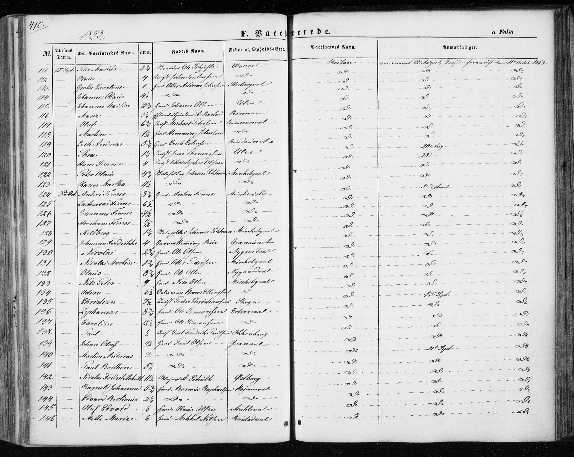 Ministerialprotokoller, klokkerbøker og fødselsregistre - Nord-Trøndelag, SAT/A-1458/717/L0154: Parish register (official) no. 717A07 /1, 1850-1862, p. 410