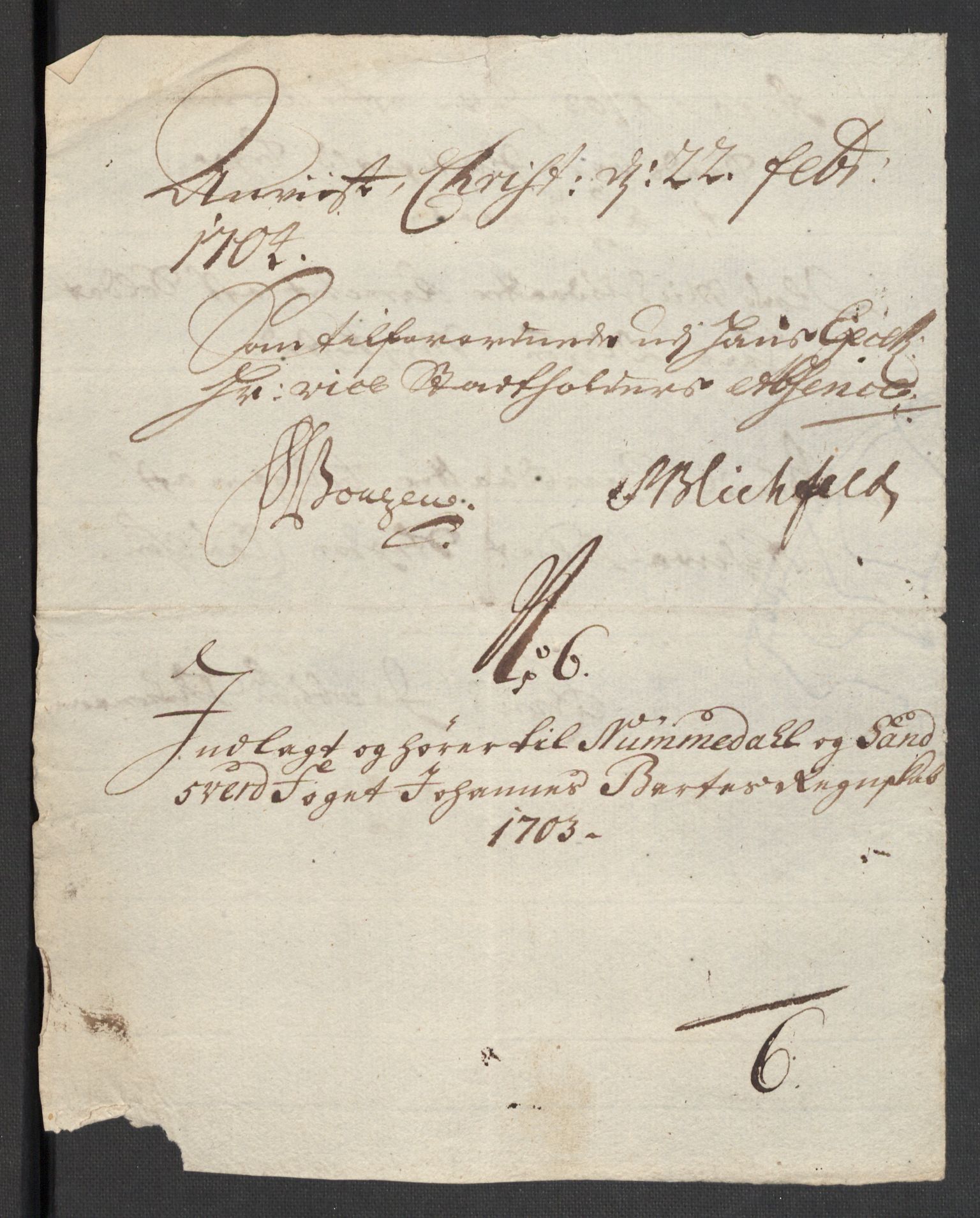 Rentekammeret inntil 1814, Reviderte regnskaper, Fogderegnskap, RA/EA-4092/R24/L1581: Fogderegnskap Numedal og Sandsvær, 1703, p. 48