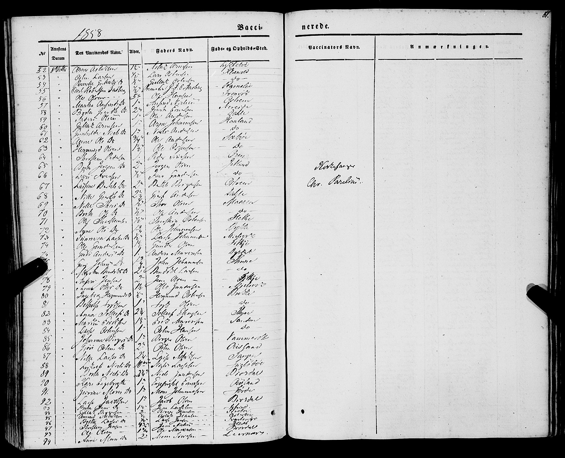 Lavik sokneprestembete, AV/SAB-A-80901: Parish register (official) no. A 3, 1843-1863, p. 51