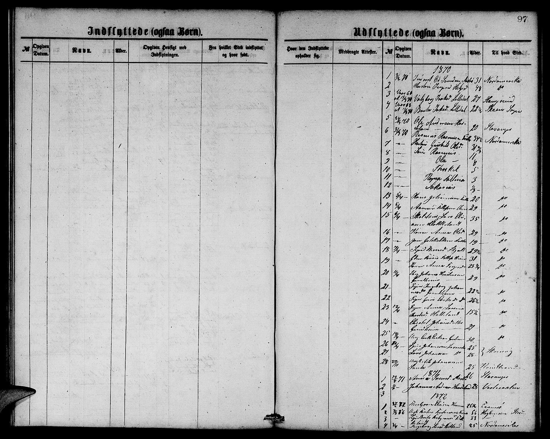 Etne sokneprestembete, SAB/A-75001/H/Hab: Parish register (copy) no. C 3, 1866-1878, p. 97