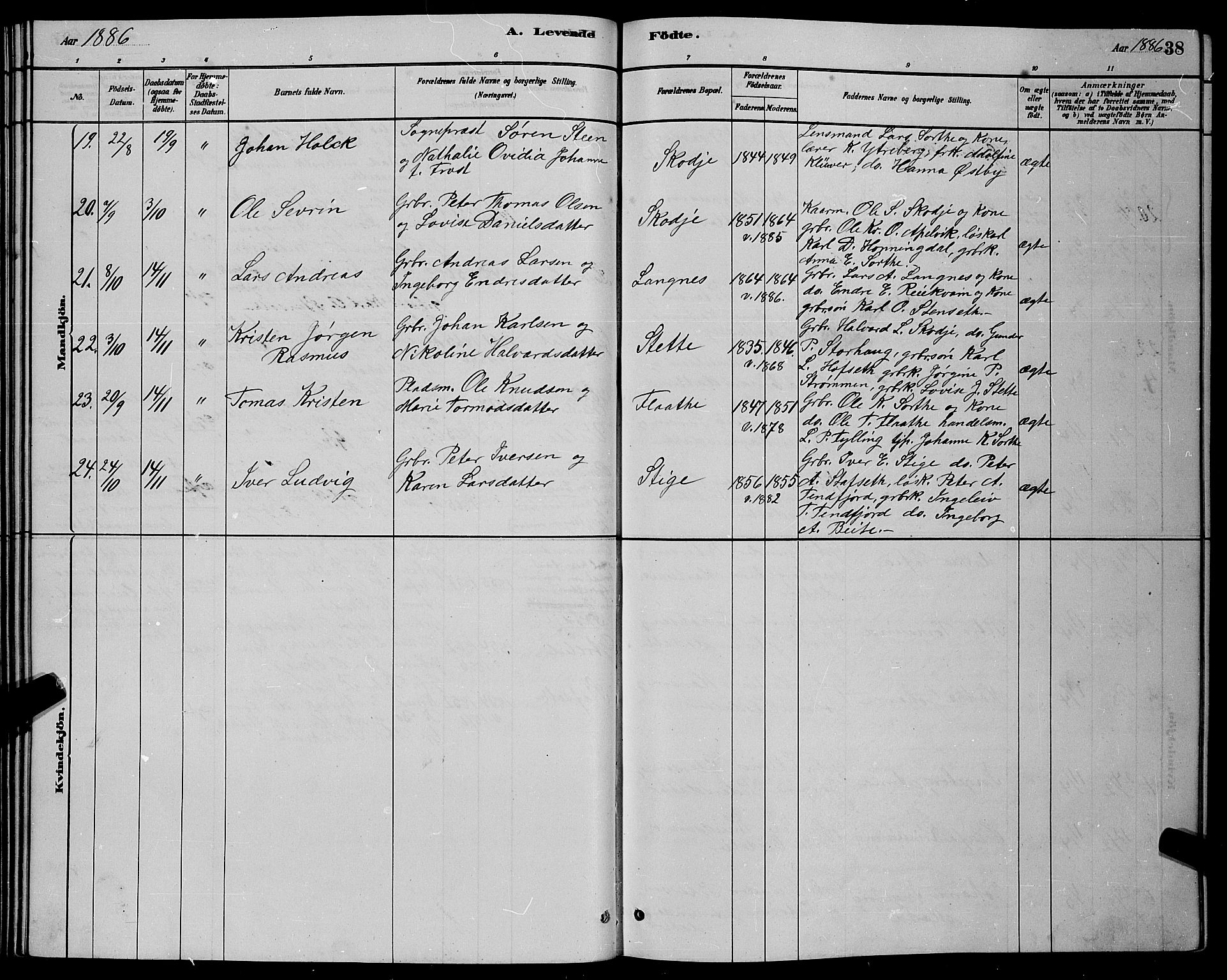 Ministerialprotokoller, klokkerbøker og fødselsregistre - Møre og Romsdal, AV/SAT-A-1454/524/L0365: Parish register (copy) no. 524C06, 1880-1899, p. 38