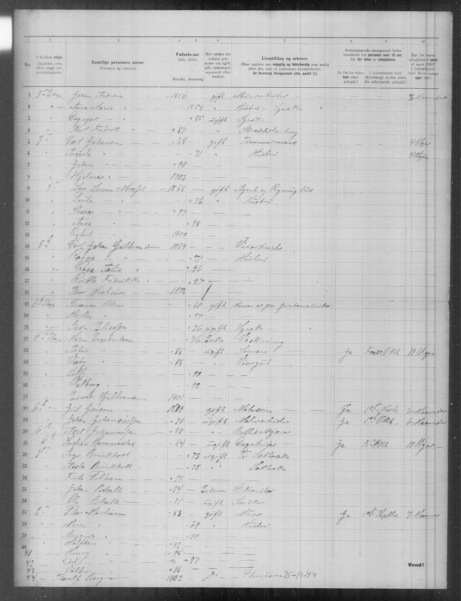 OBA, Municipal Census 1903 for Kristiania, 1903, p. 9334