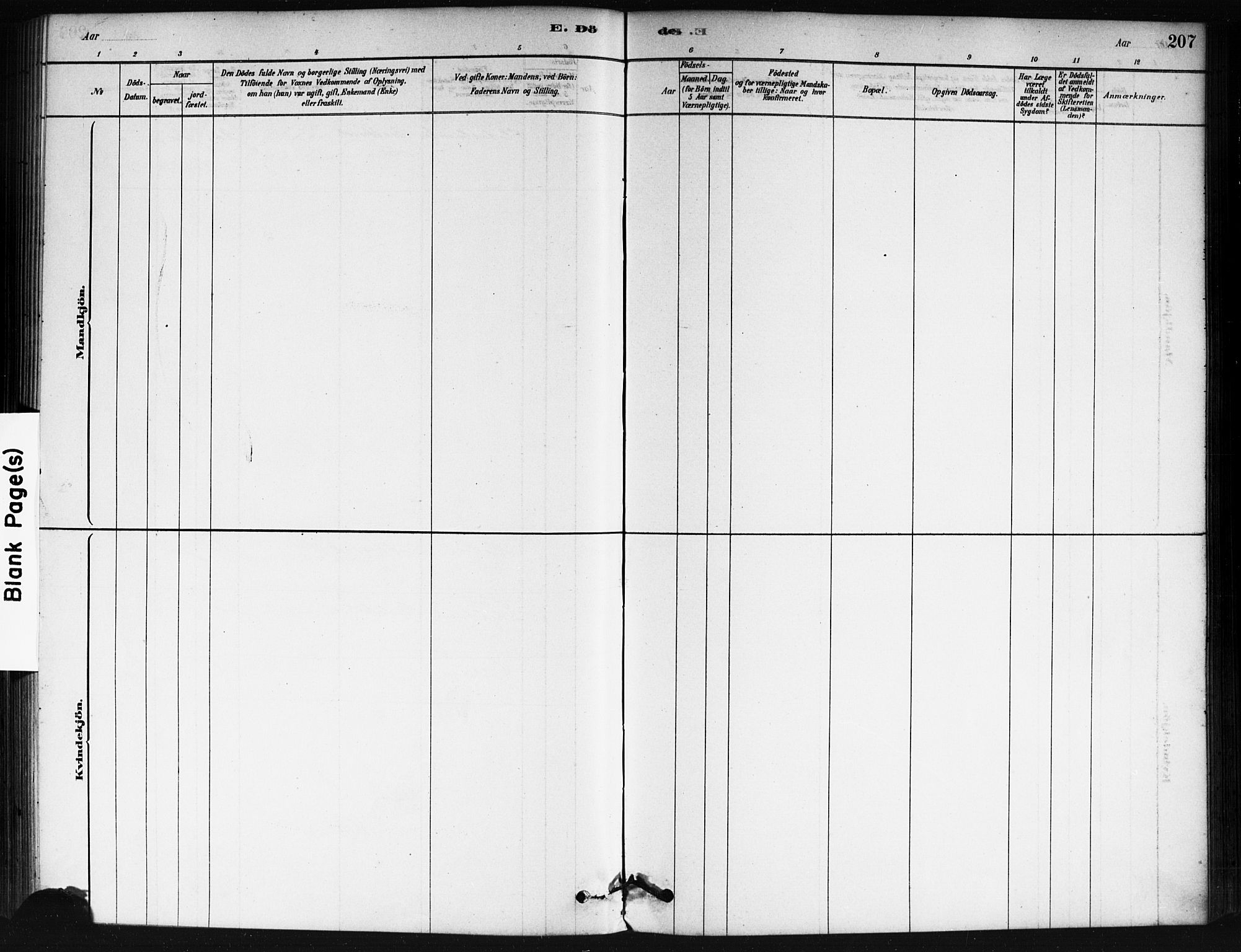 Våler prestekontor Kirkebøker, AV/SAO-A-11083/F/Fa/L0010: Parish register (official) no. I 10, 1878-1896, p. 207