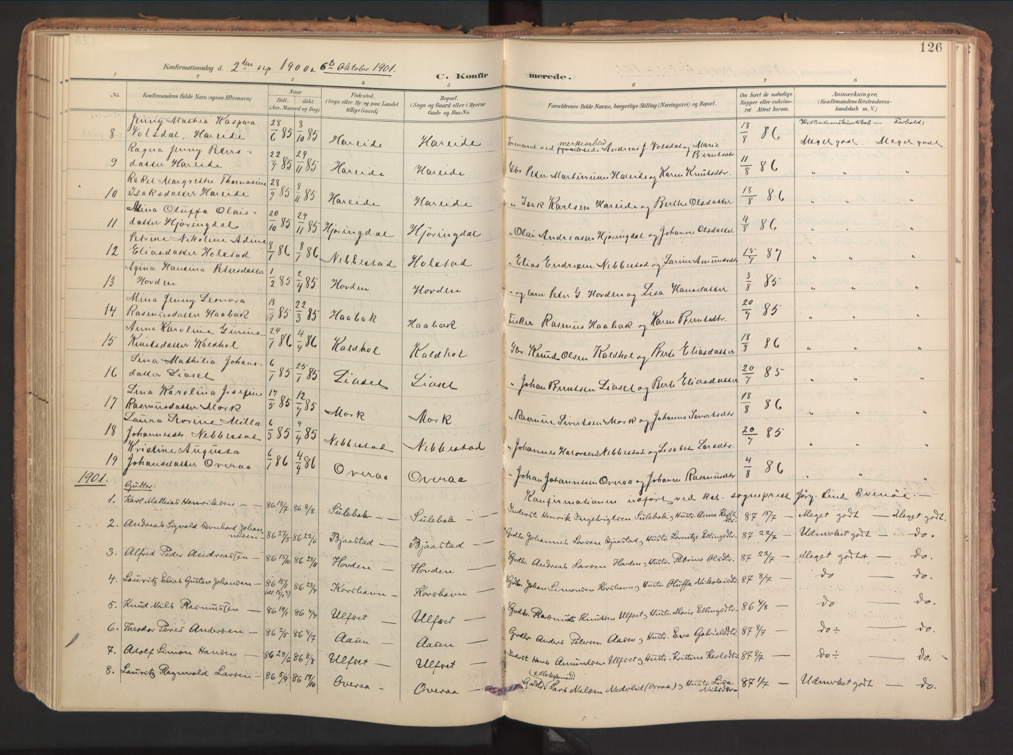 Ministerialprotokoller, klokkerbøker og fødselsregistre - Møre og Romsdal, AV/SAT-A-1454/510/L0123: Parish register (official) no. 510A03, 1898-1922, p. 126