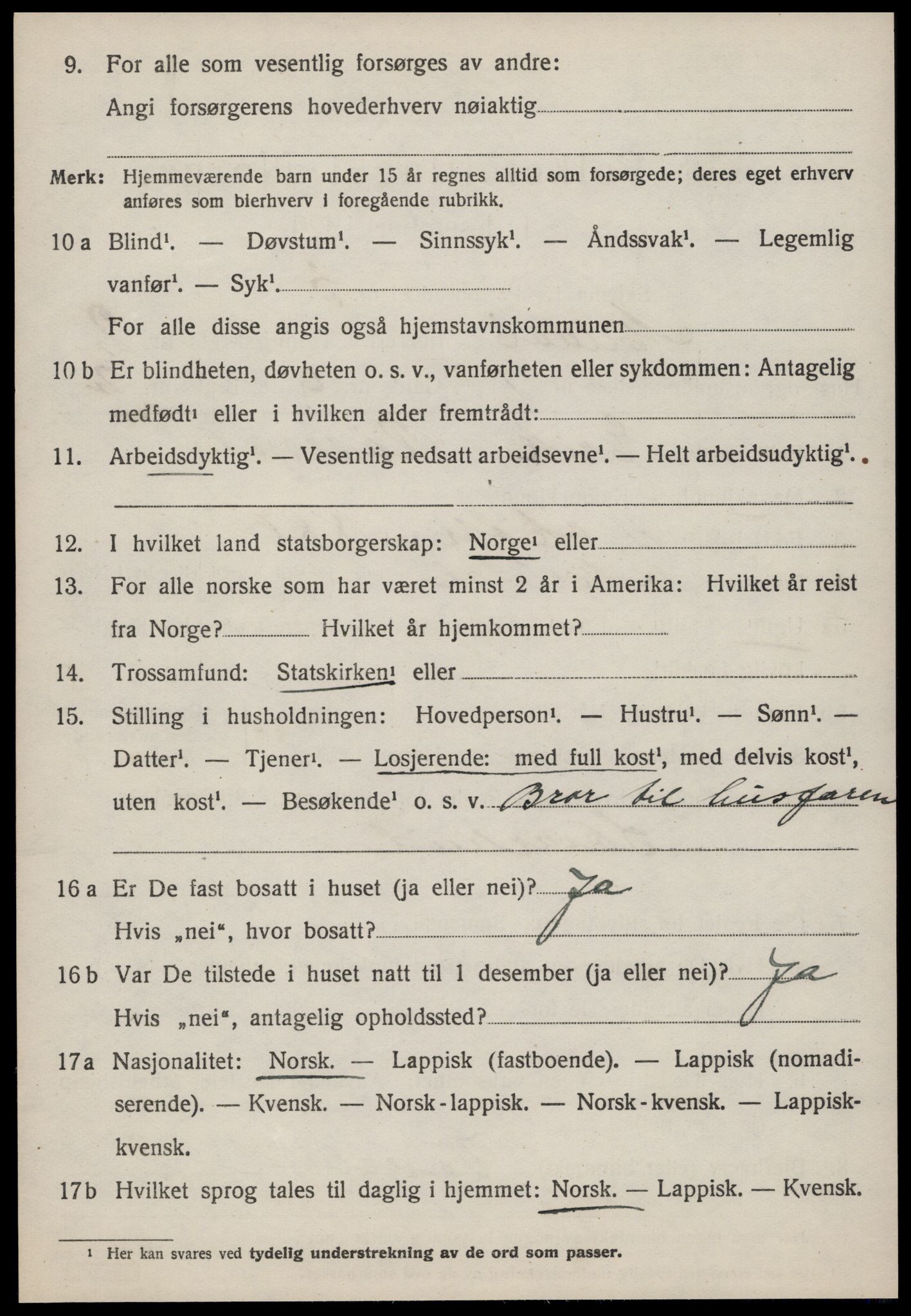 SAT, 1920 census for Meldal, 1920, p. 2026