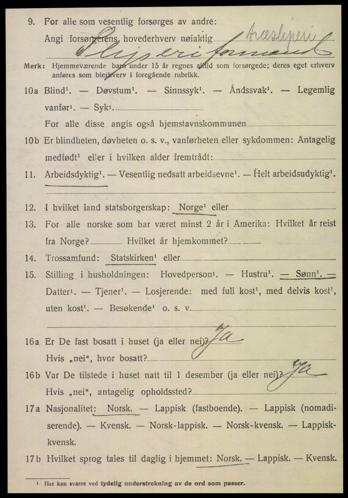 SAT, 1920 census for Otterøy, 1920, p. 1388