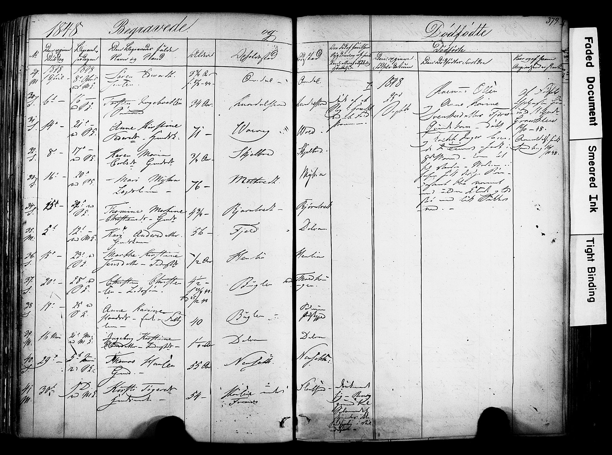 Solum kirkebøker, AV/SAKO-A-306/F/Fa/L0006: Parish register (official) no. I 6, 1844-1855, p. 379