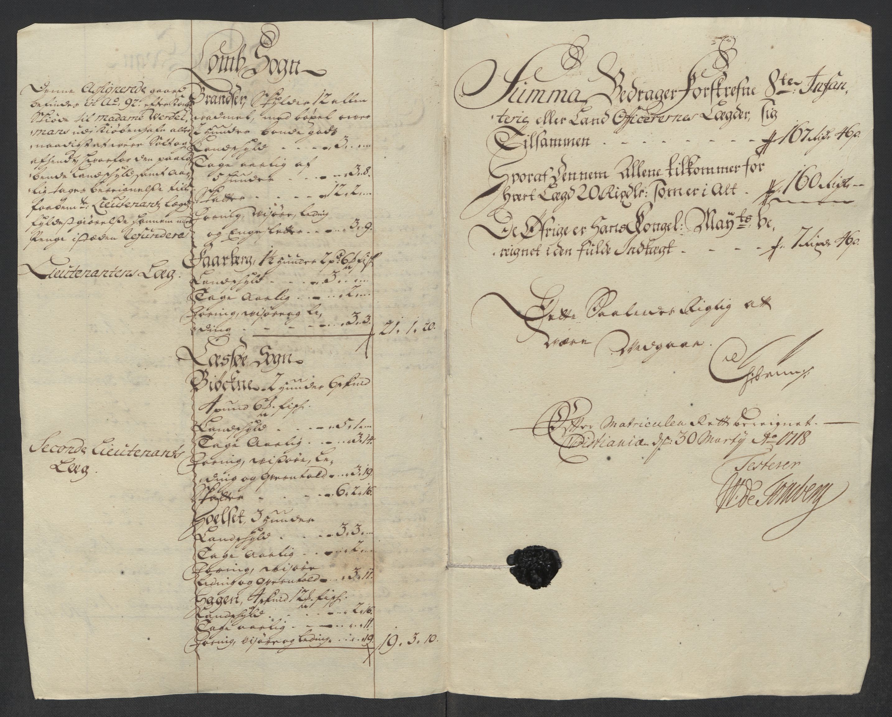 Rentekammeret inntil 1814, Reviderte regnskaper, Fogderegnskap, RA/EA-4092/R17/L1187: Fogderegnskap Gudbrandsdal, 1717, p. 164