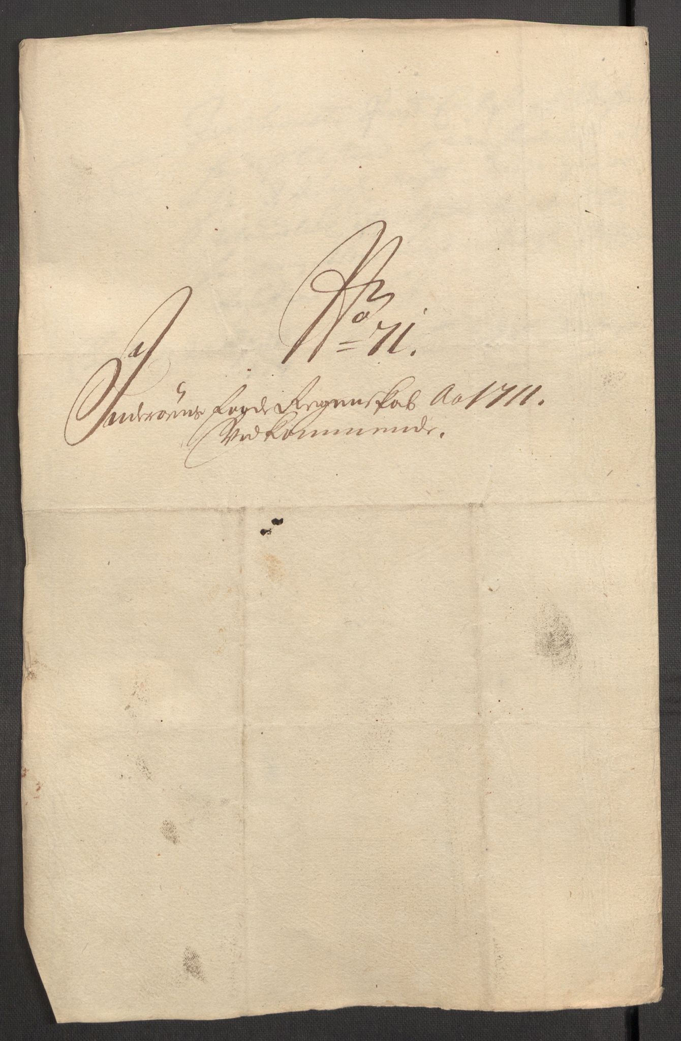 Rentekammeret inntil 1814, Reviderte regnskaper, Fogderegnskap, AV/RA-EA-4092/R63/L4319: Fogderegnskap Inderøy, 1711, p. 402