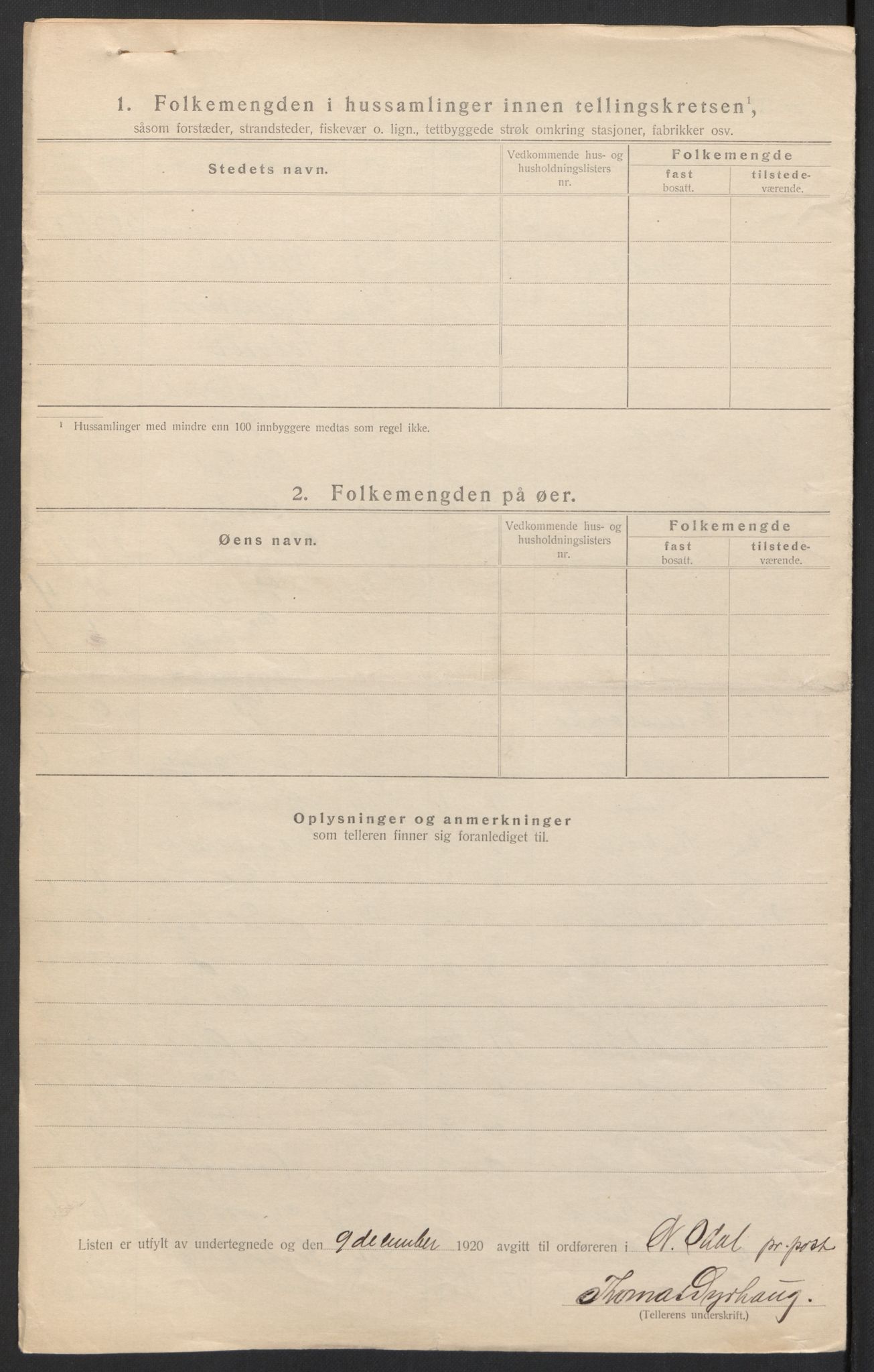 SAH, 1920 census for Nord-Odal, 1920, p. 11