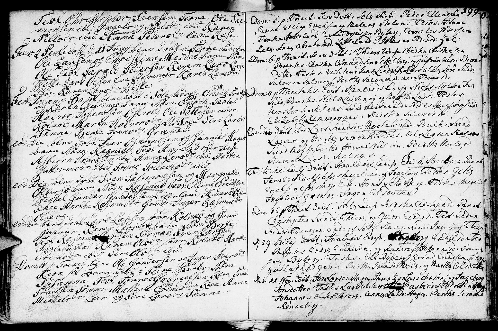 Håland sokneprestkontor, AV/SAST-A-101802/001/30BA/L0002: Parish register (official) no. A 2, 1722-1794, p. 199