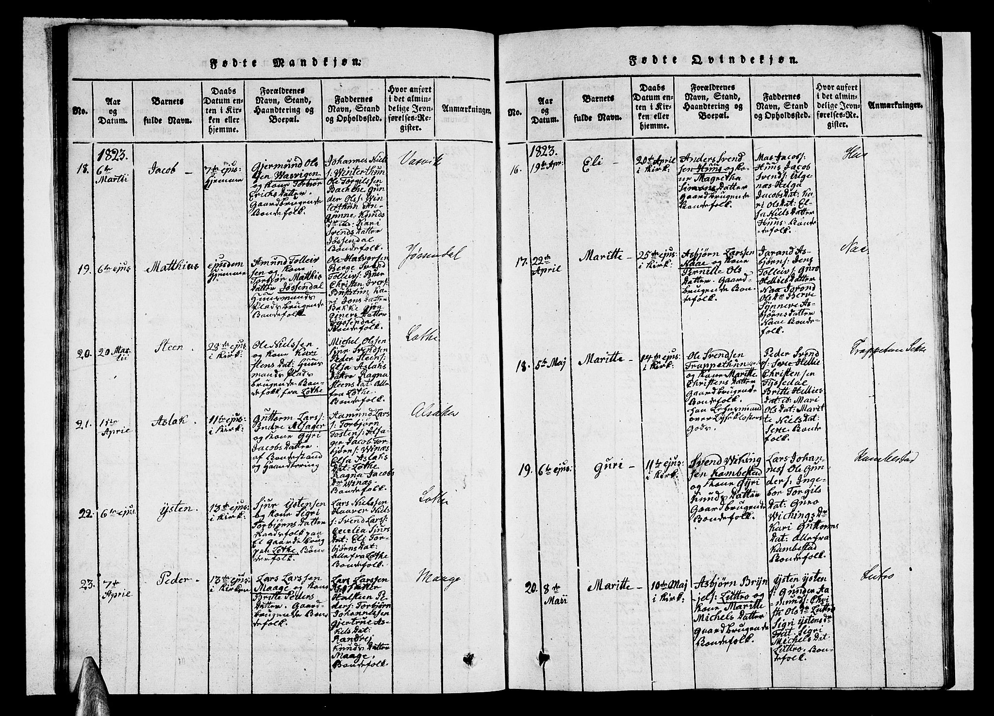 Ullensvang sokneprestembete, AV/SAB-A-78701/H/Haa: Parish register (official) no. A 9, 1819-1826