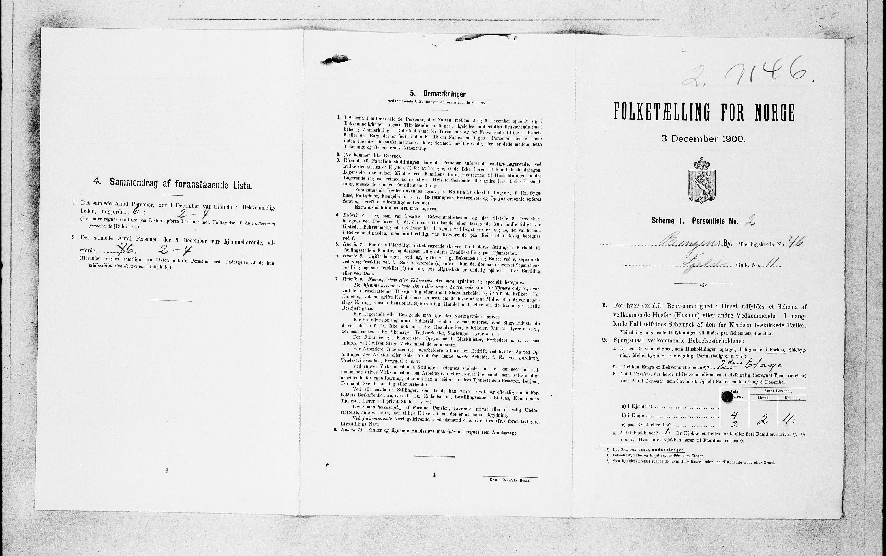 SAB, 1900 census for Bergen, 1900, p. 8742