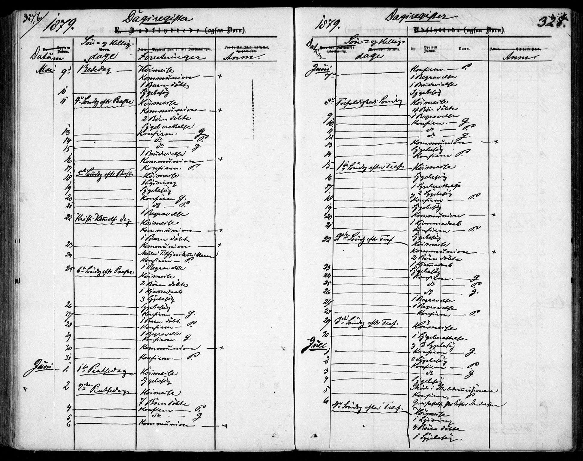 Garnisonsmenigheten Kirkebøker, SAO/A-10846/F/Fa/L0011: Parish register (official) no. 11, 1870-1880, p. 328